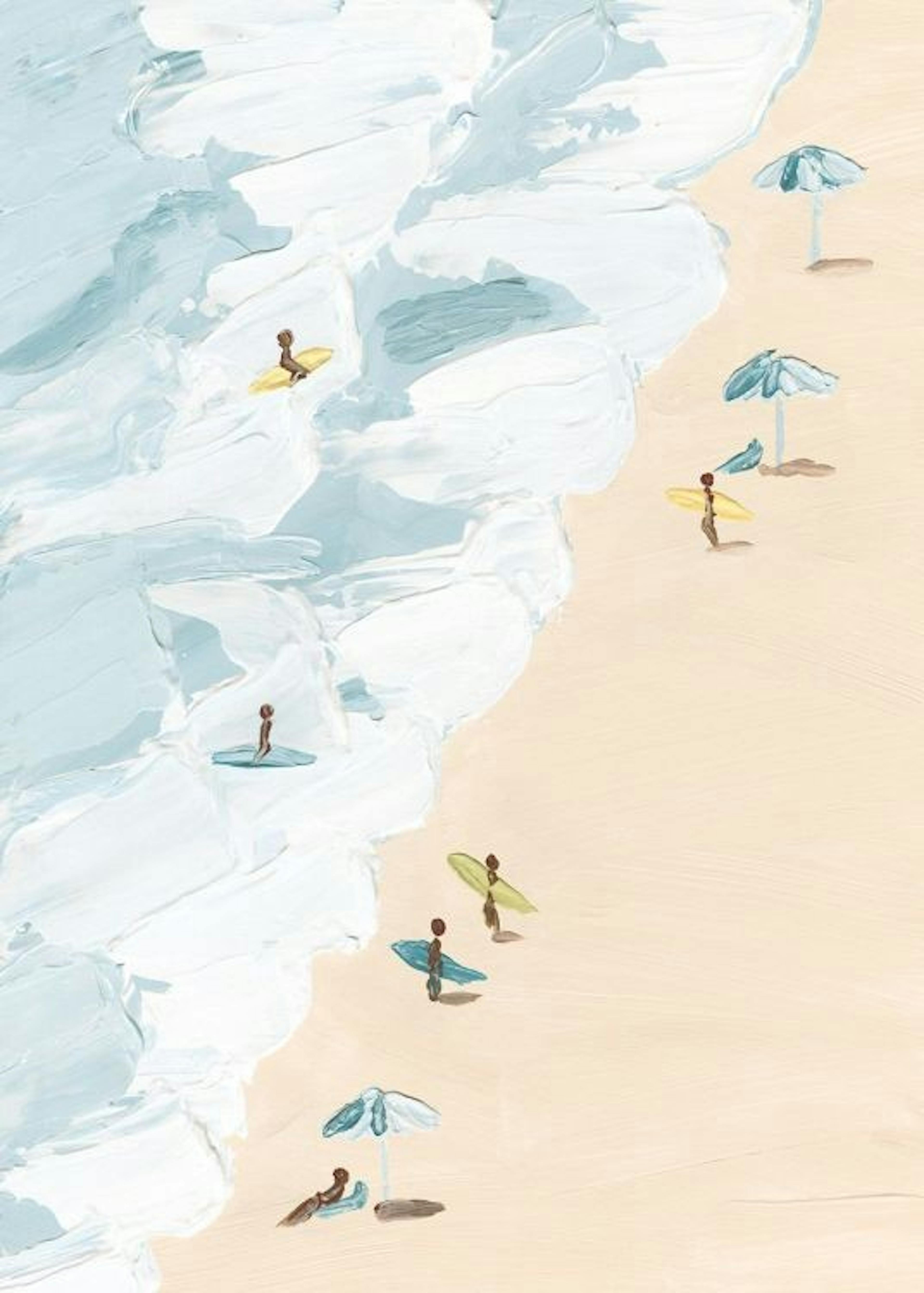 Surfer Beach Affiche