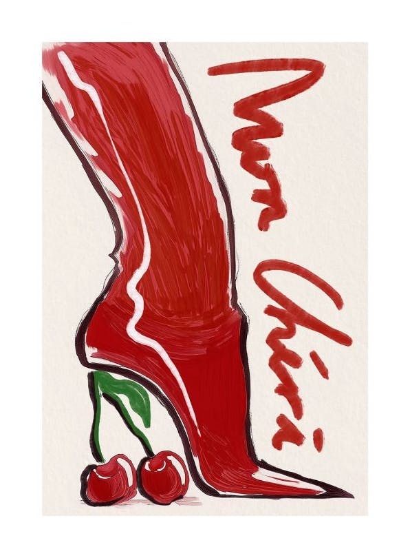 Cherry Heels Poster (30x40 cm) - Fashionposter