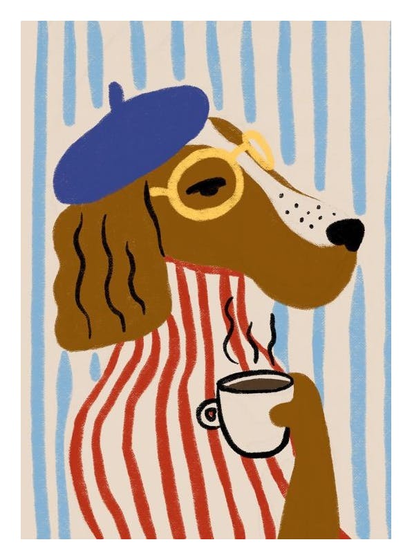 Sophisticated Dog Poster (21x30 cm)- Illustrazioni e poster illustrati
