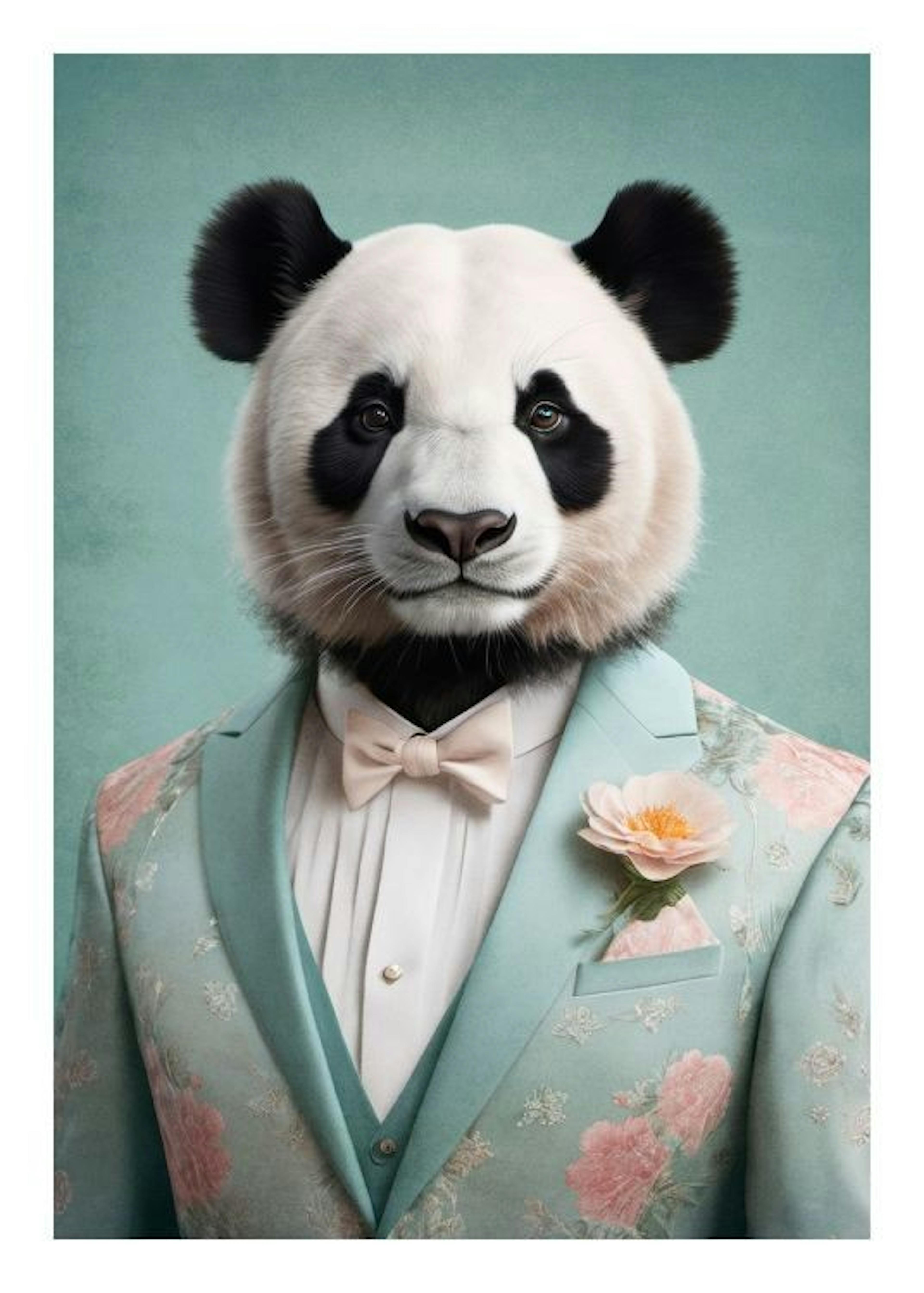 Portrait of a Panda Poster