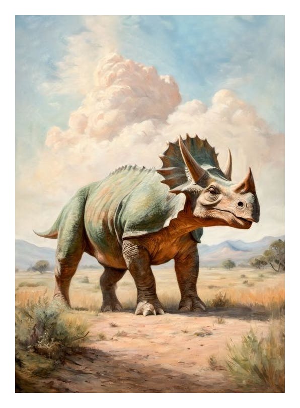 Prints - Dinosaur Portrait Print (30x40 cm) - Kids wall art