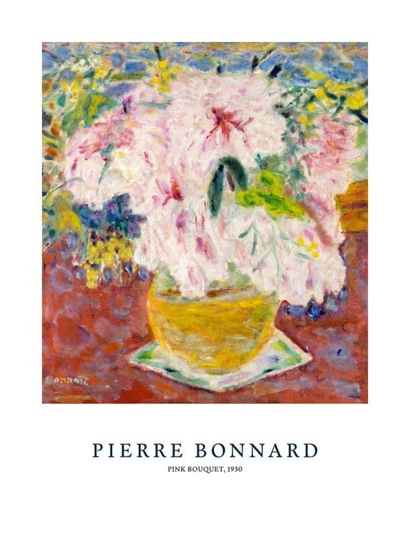 Pierre Bonnard - Pink Bouquet Poster (30x40 cm)