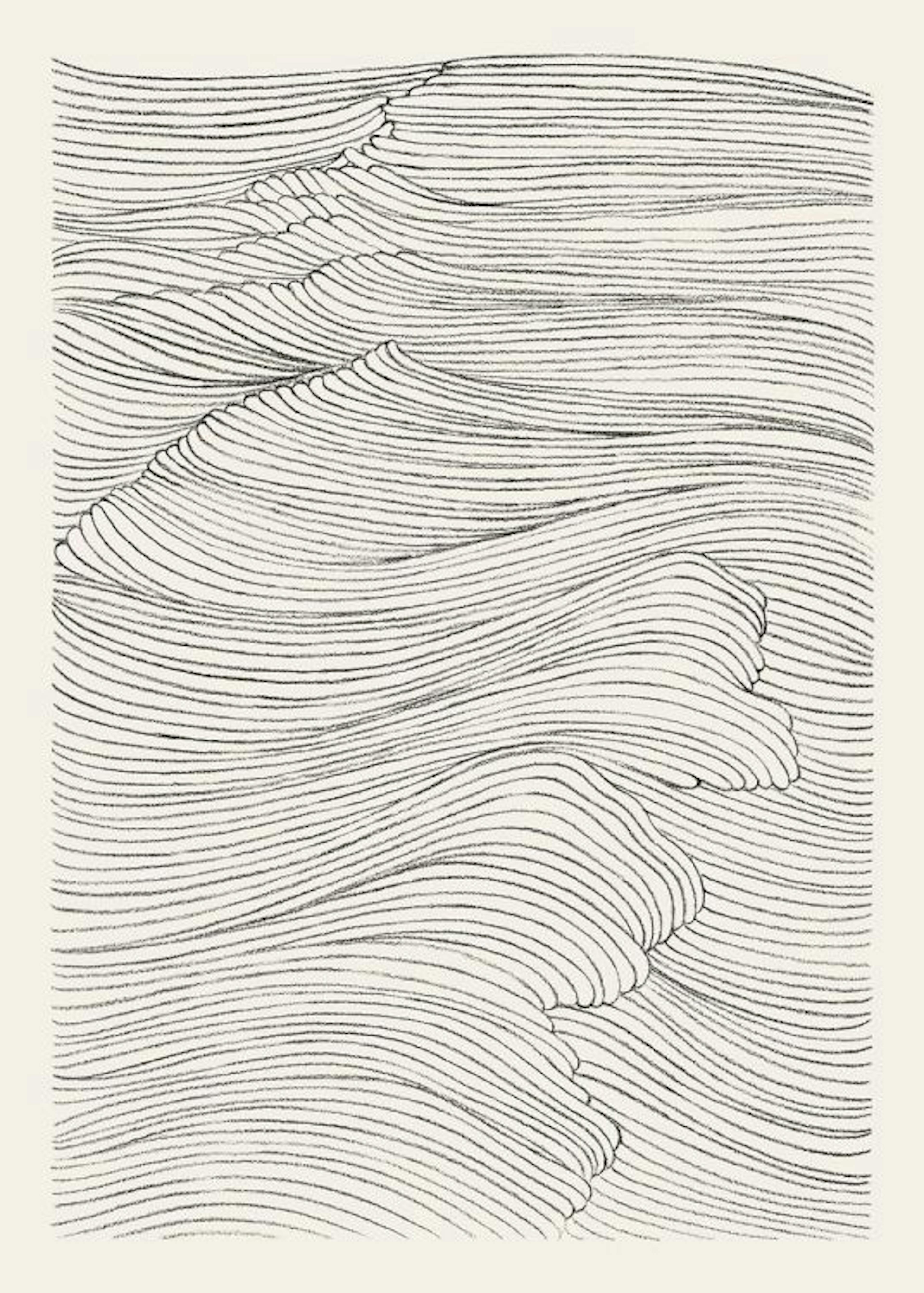 Waves in Line Print