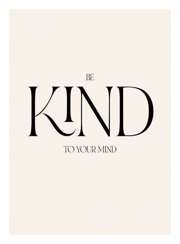 Kind Mind Plakat (21x30 cm)- Plakaty z napisami