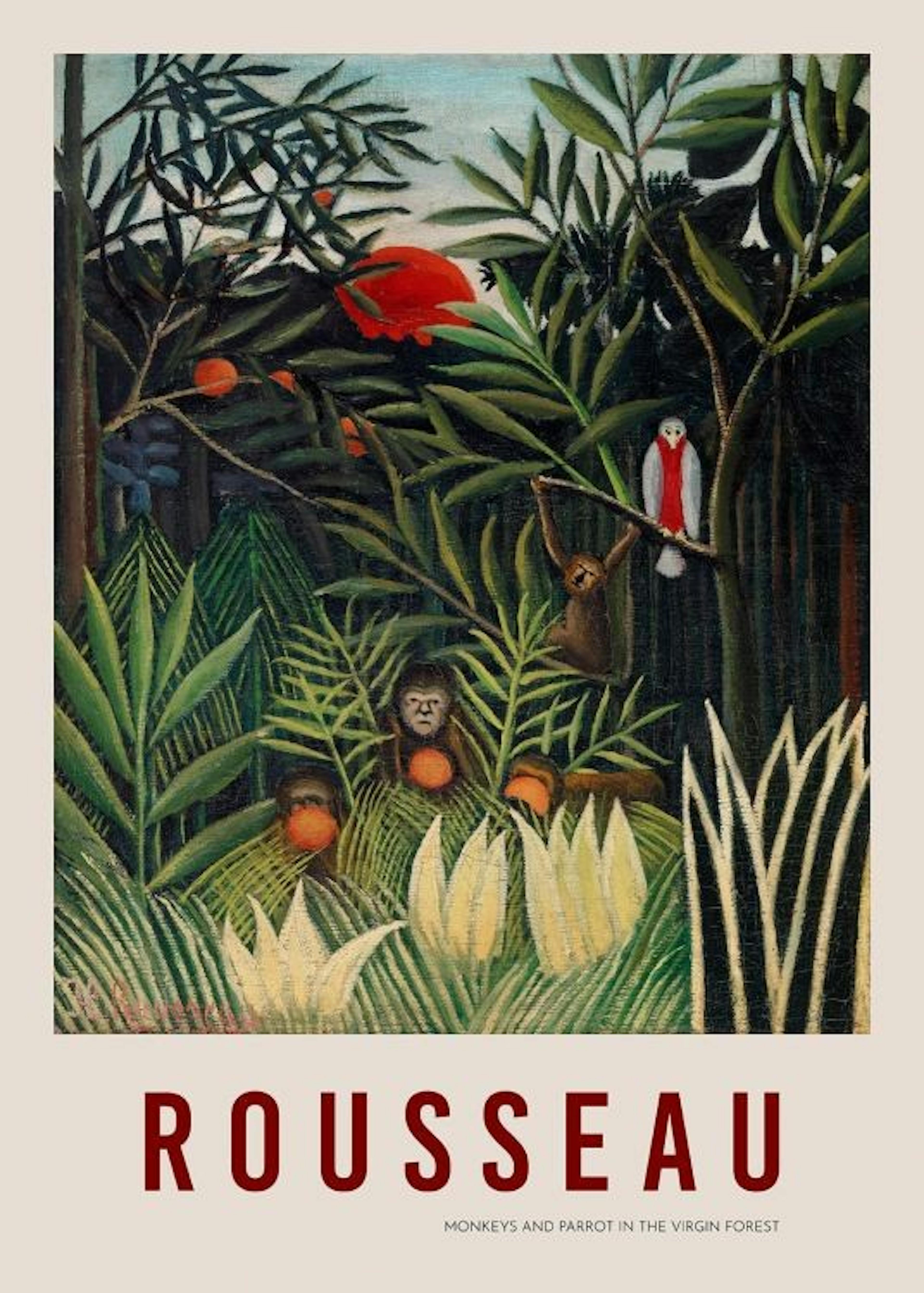 Rousseau - Monkeys and Parrot in the Virgin Forest Poster 0