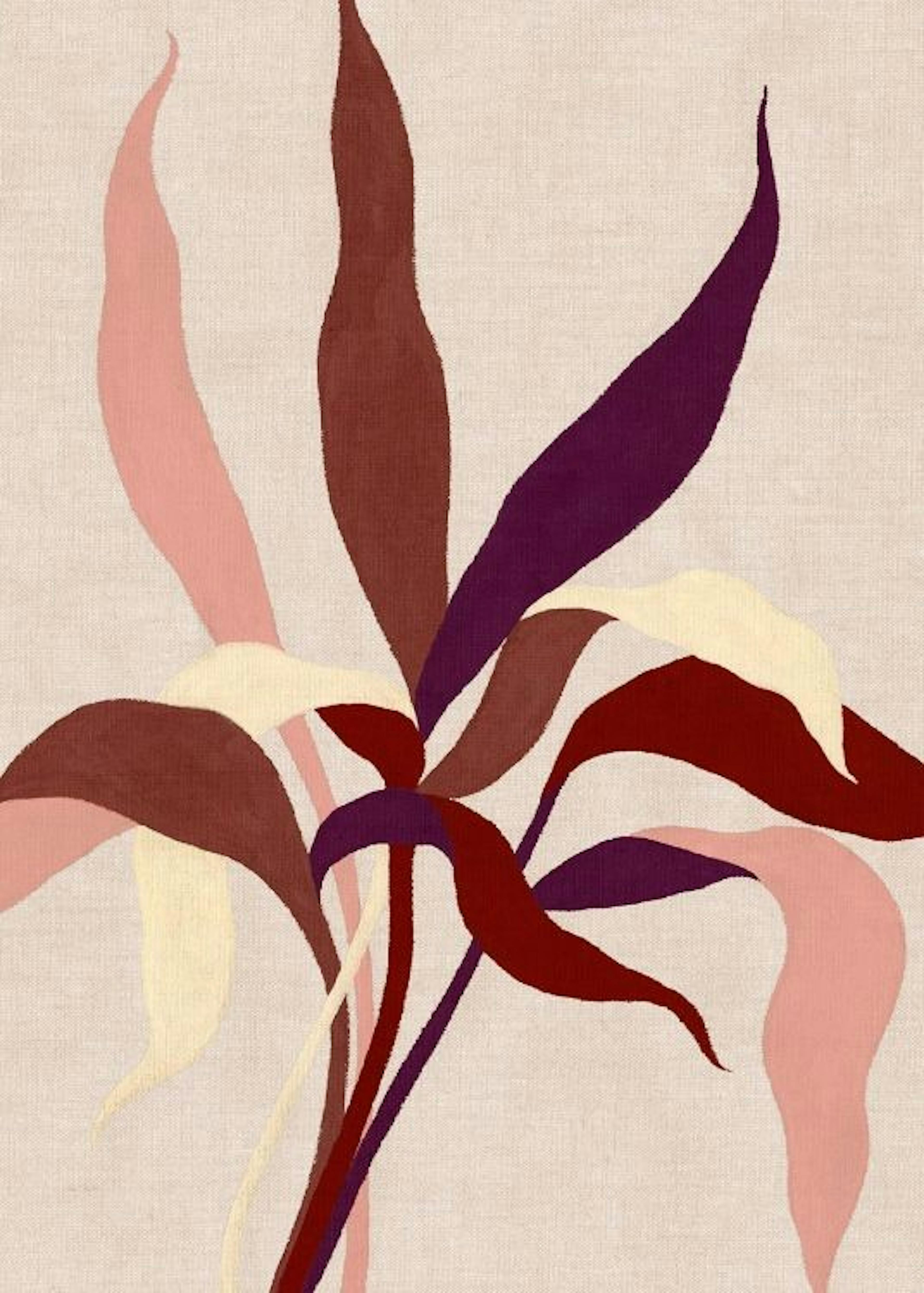 Linen Leaves Poster