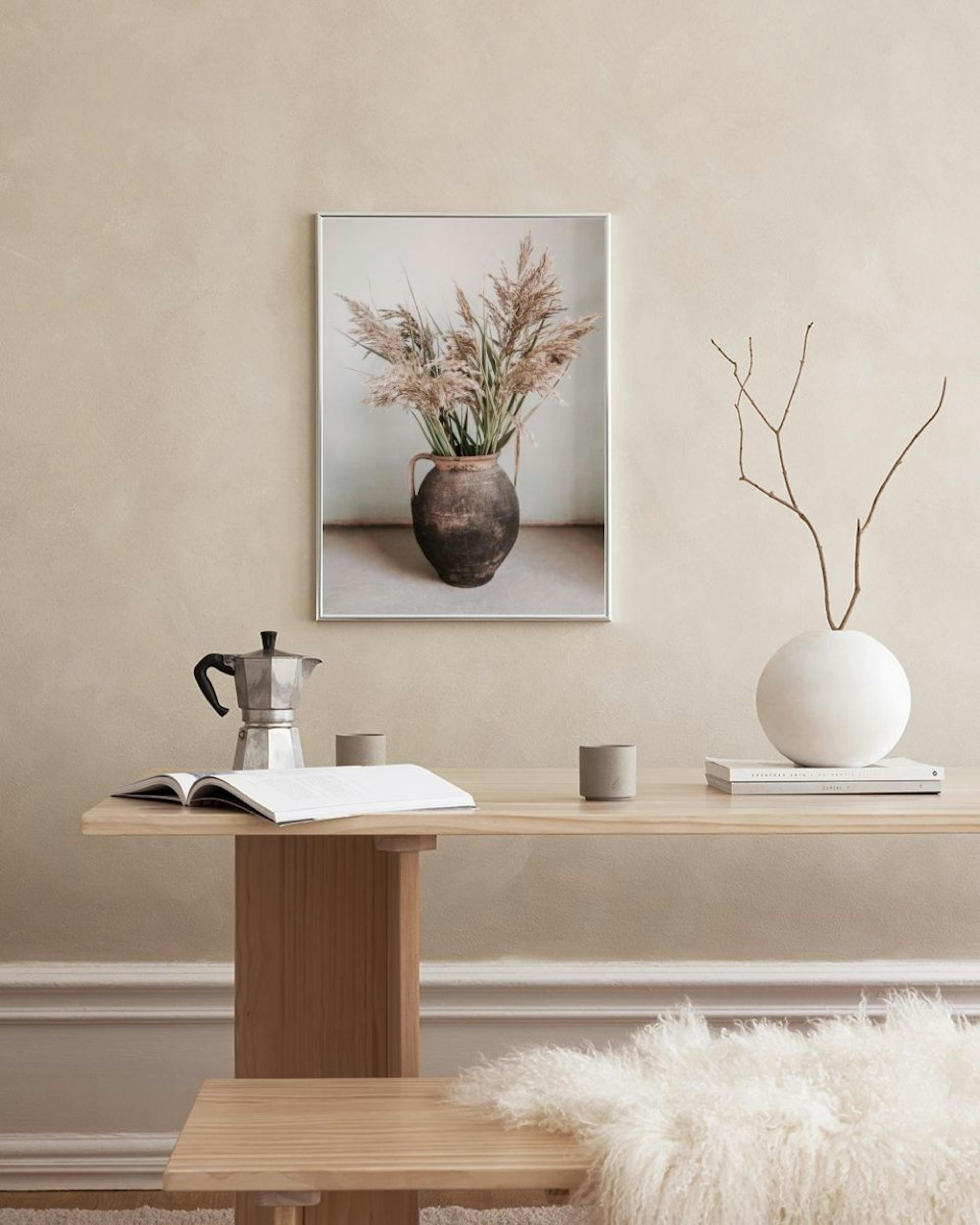 Rustic Reed Vase Poster