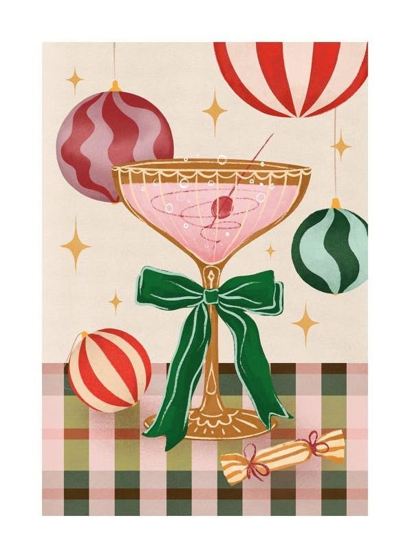 Prints - Festive Cocktail Print (21x30 cm) - Wine and cocktails posters
