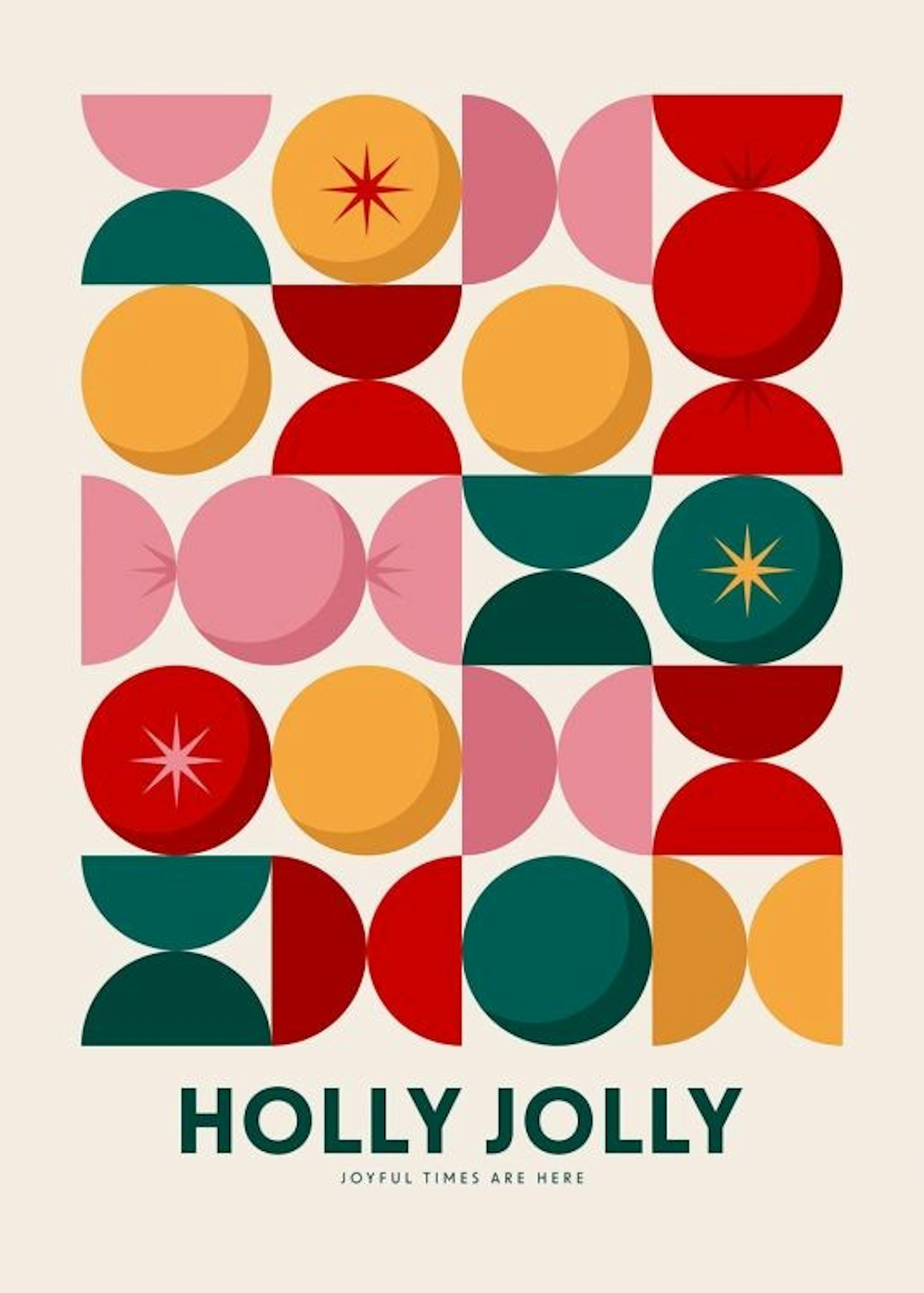 Holly Jolly Graphic Poster