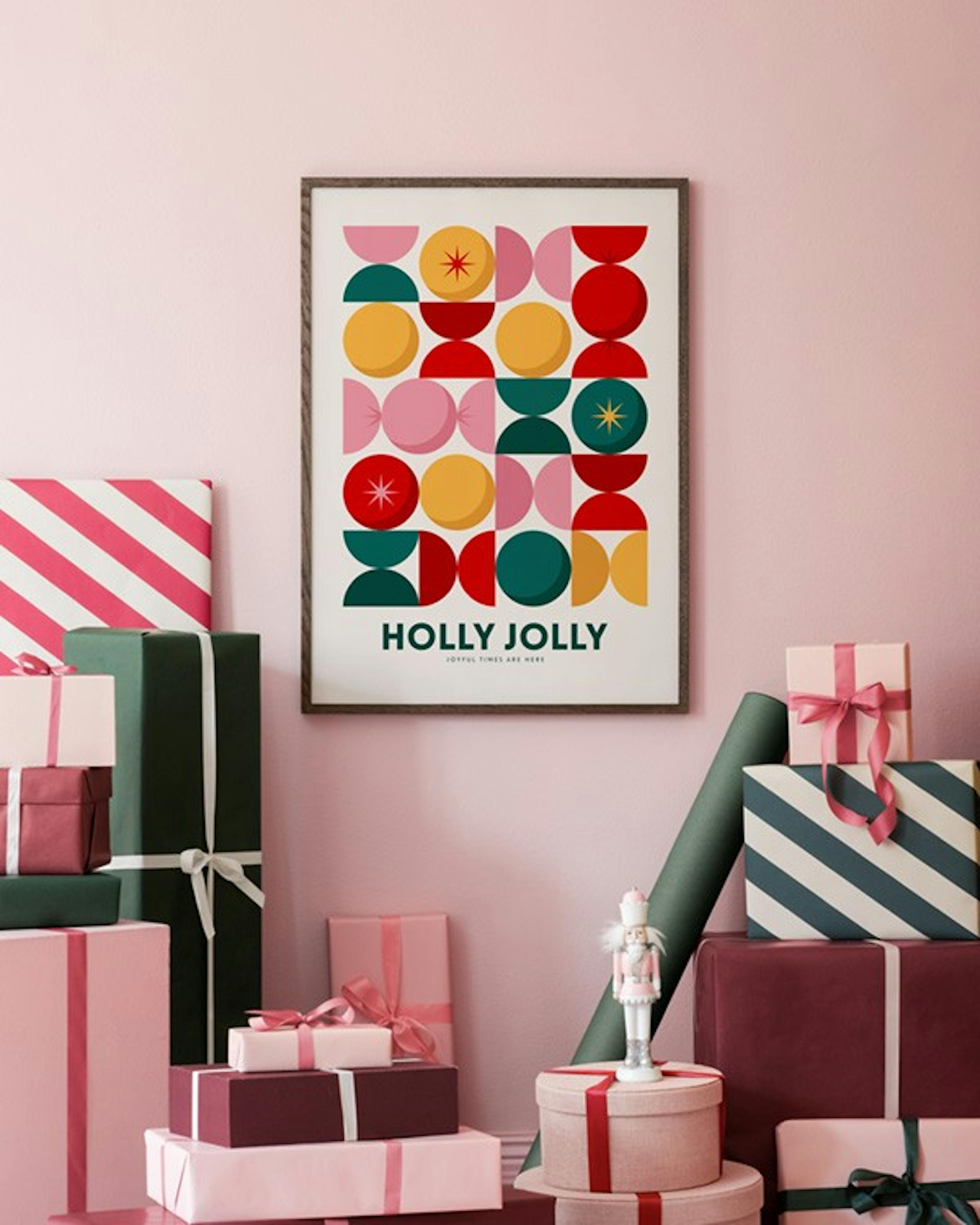 Holly Jolly Graphic Poster