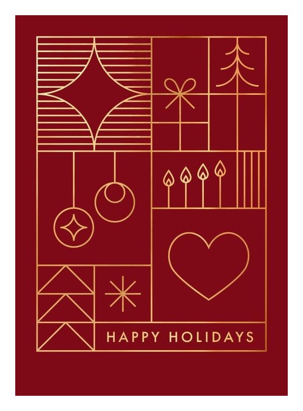 Happy Holidays Graphic Plakat (21x30 cm)- Plakaty świąteczne