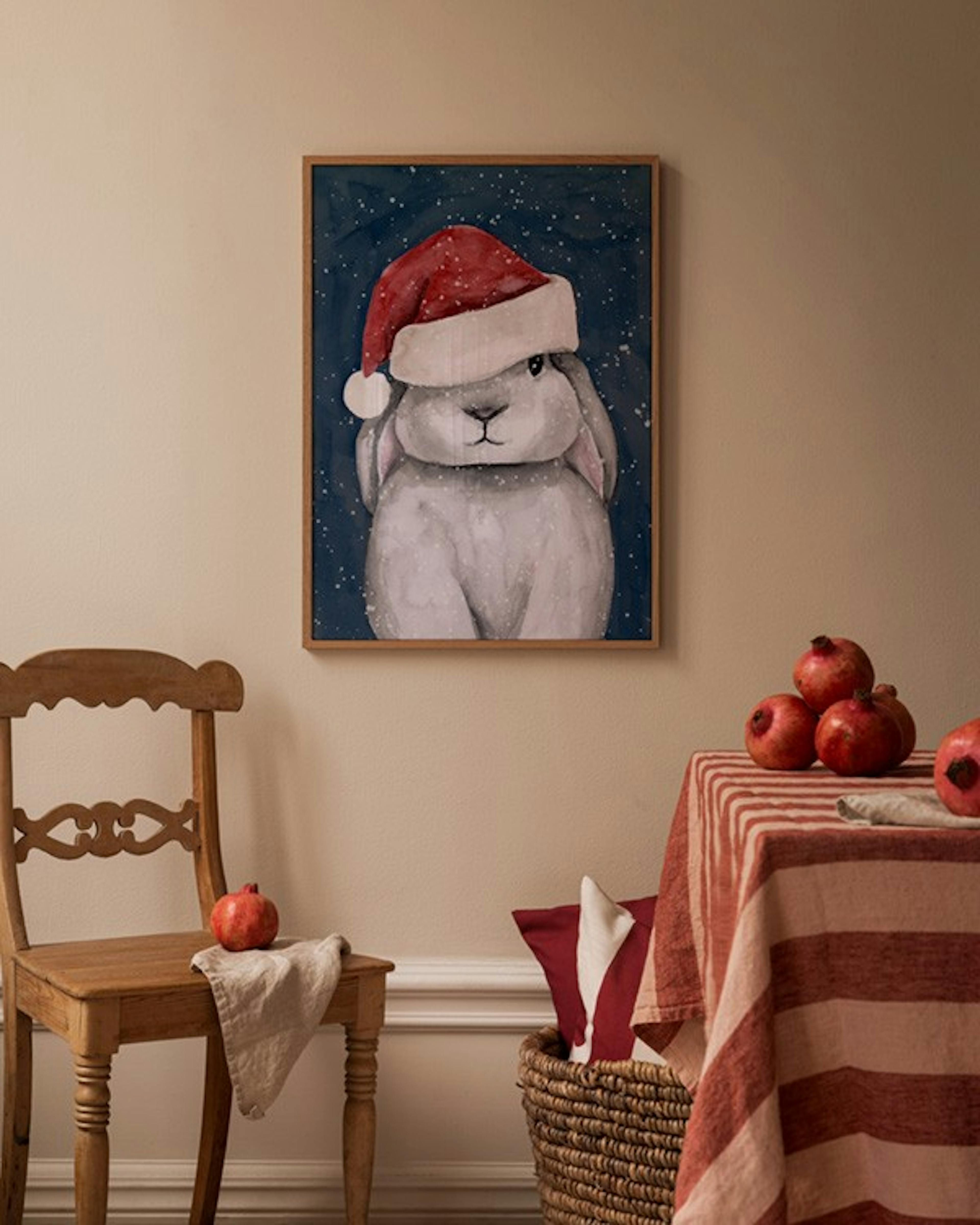 Christmas Bunny Poster