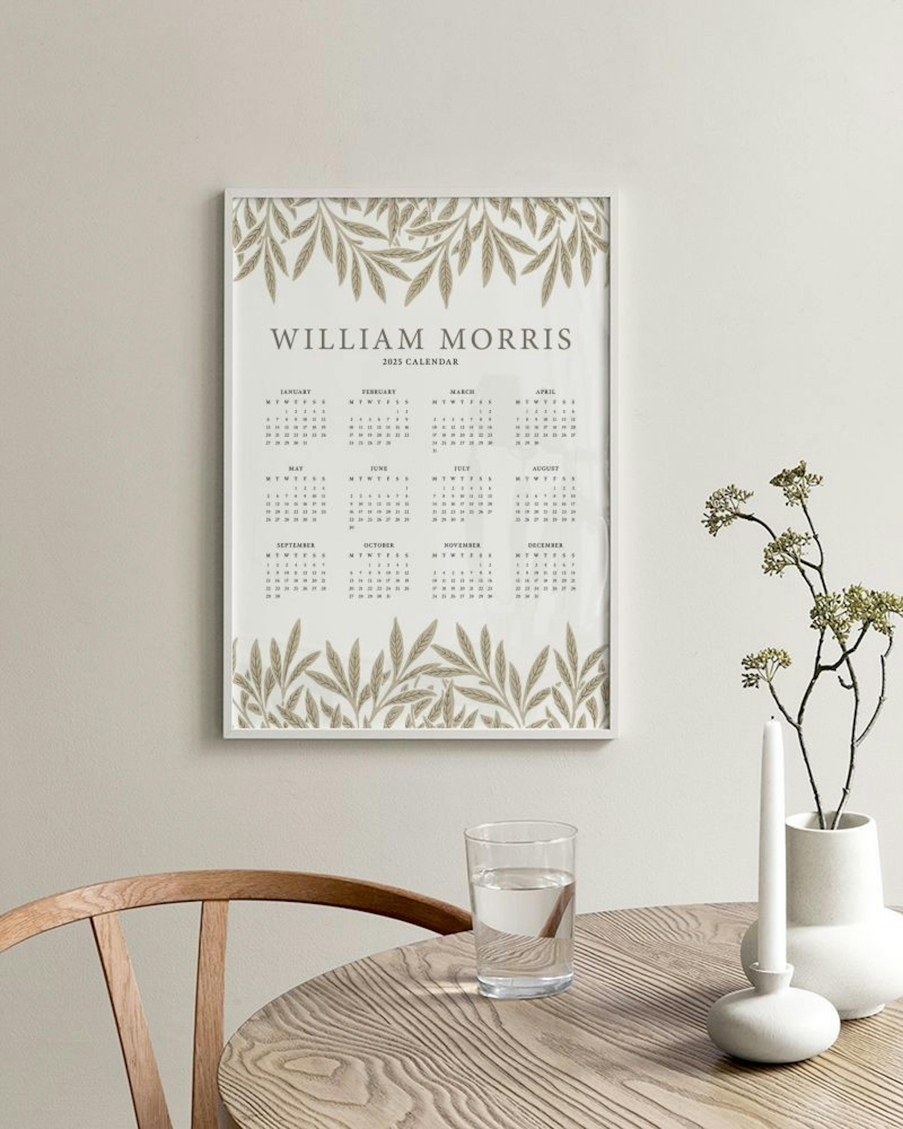 William Morris Calendar 2025 Poster