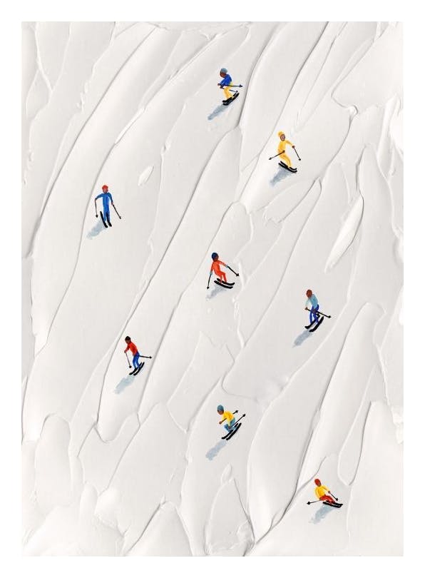 Ski Slope Affiche (70x100 cm) - Posters de sport