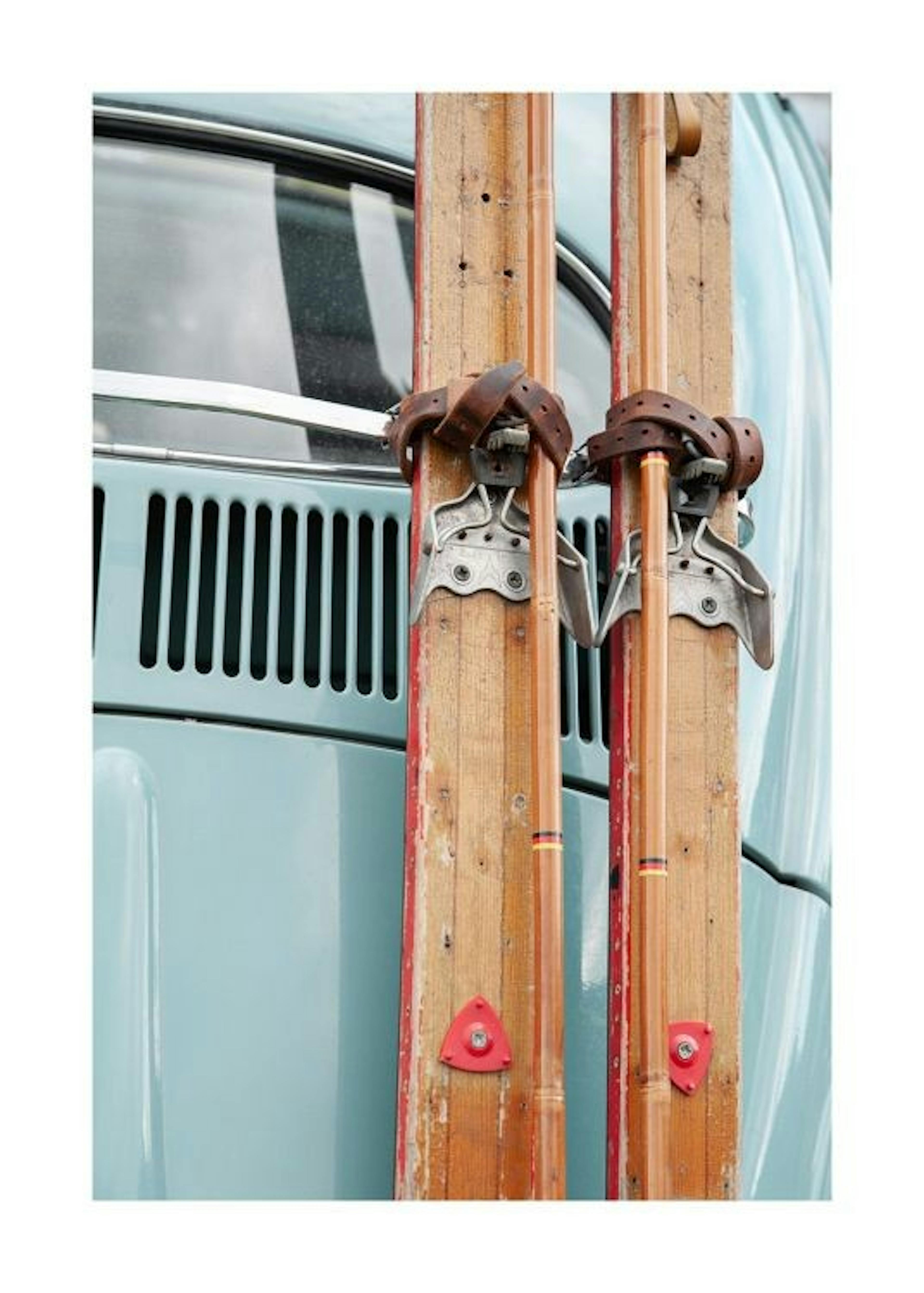 Vintage Skis Plagát 0