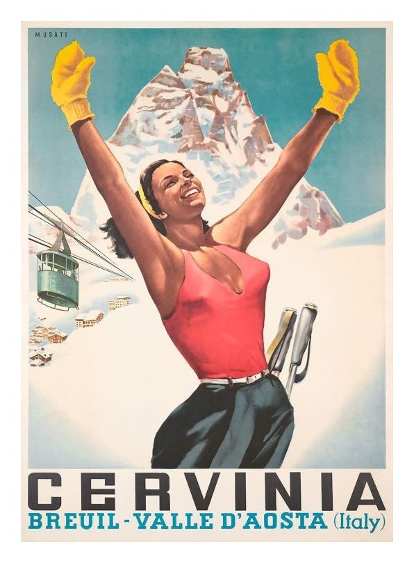Cervinia Vintage Plakat (50x70 cm)- Plakaty retro