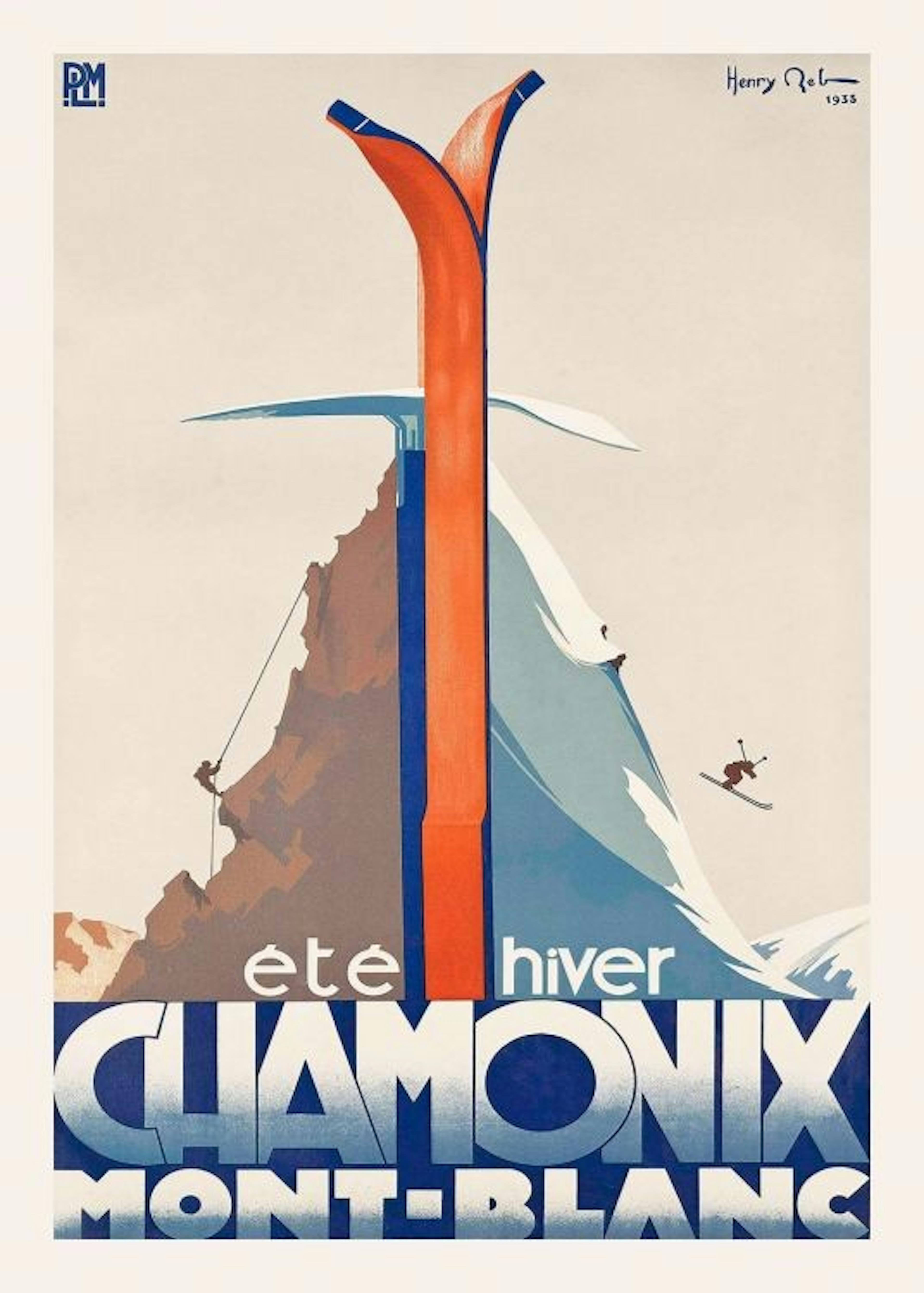 Chamonix Vintage Plagát 0