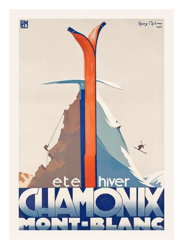 Chamonix Vintage Poster (50x70 cm) - Sport posters en prints