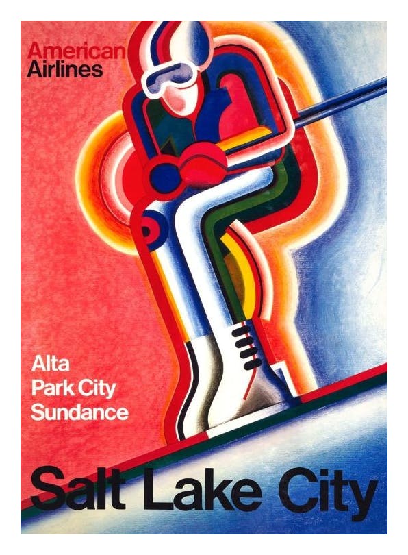 Salt Lake City Vintage Poster (50x70 cm) - Sport posters en prints