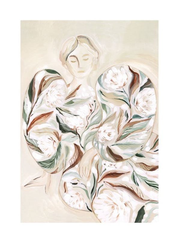 Prints - Flower Dress Print (50x70 cm) - Paintings