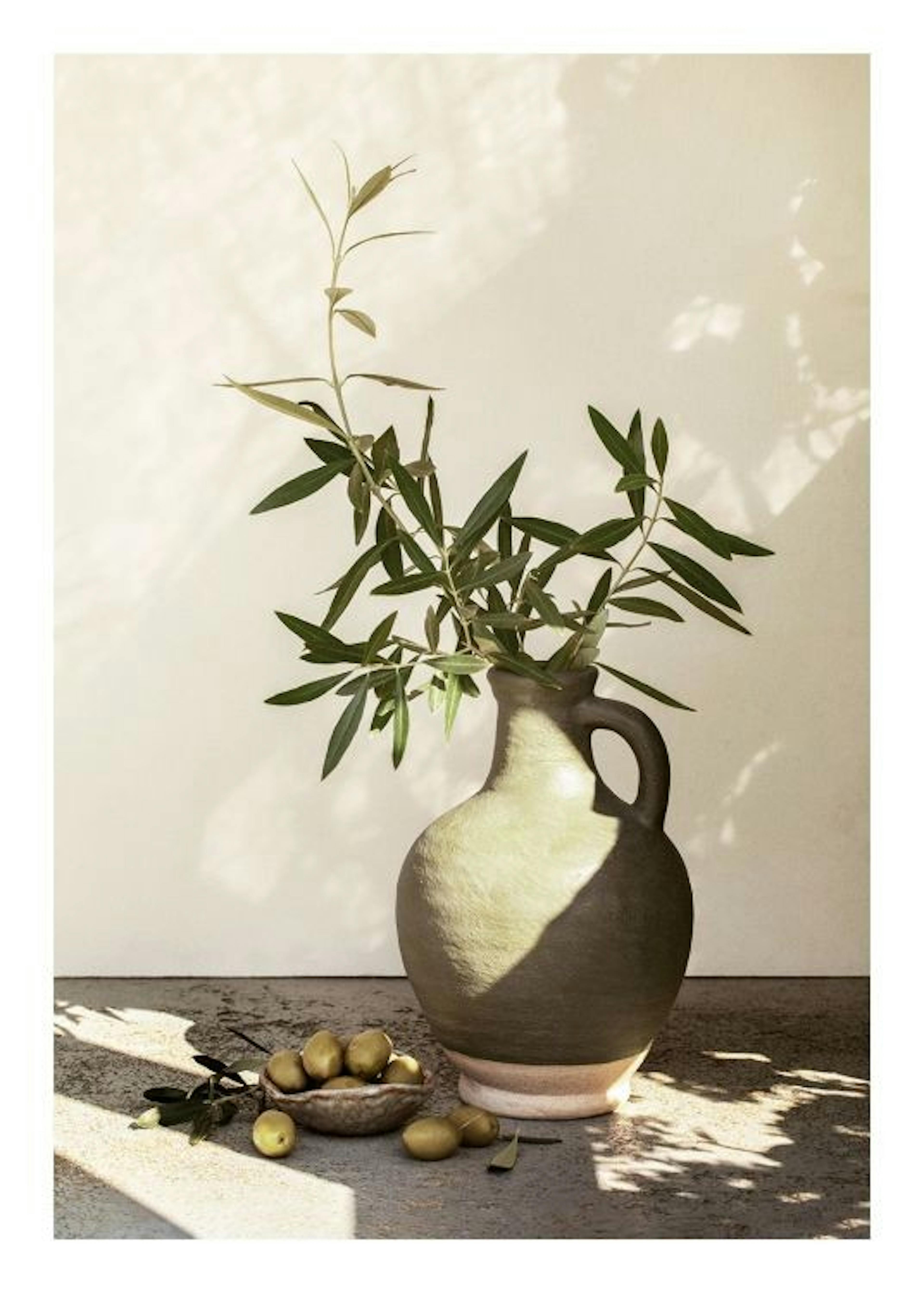 Sunlit Olives Poster