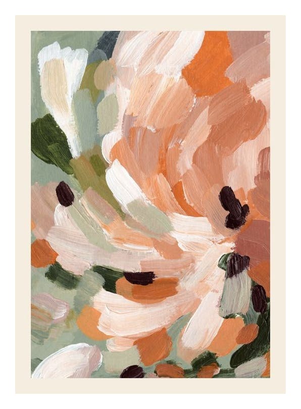 Soft Rustic Florals No1 Plakat (30x40 cm) - Malerier