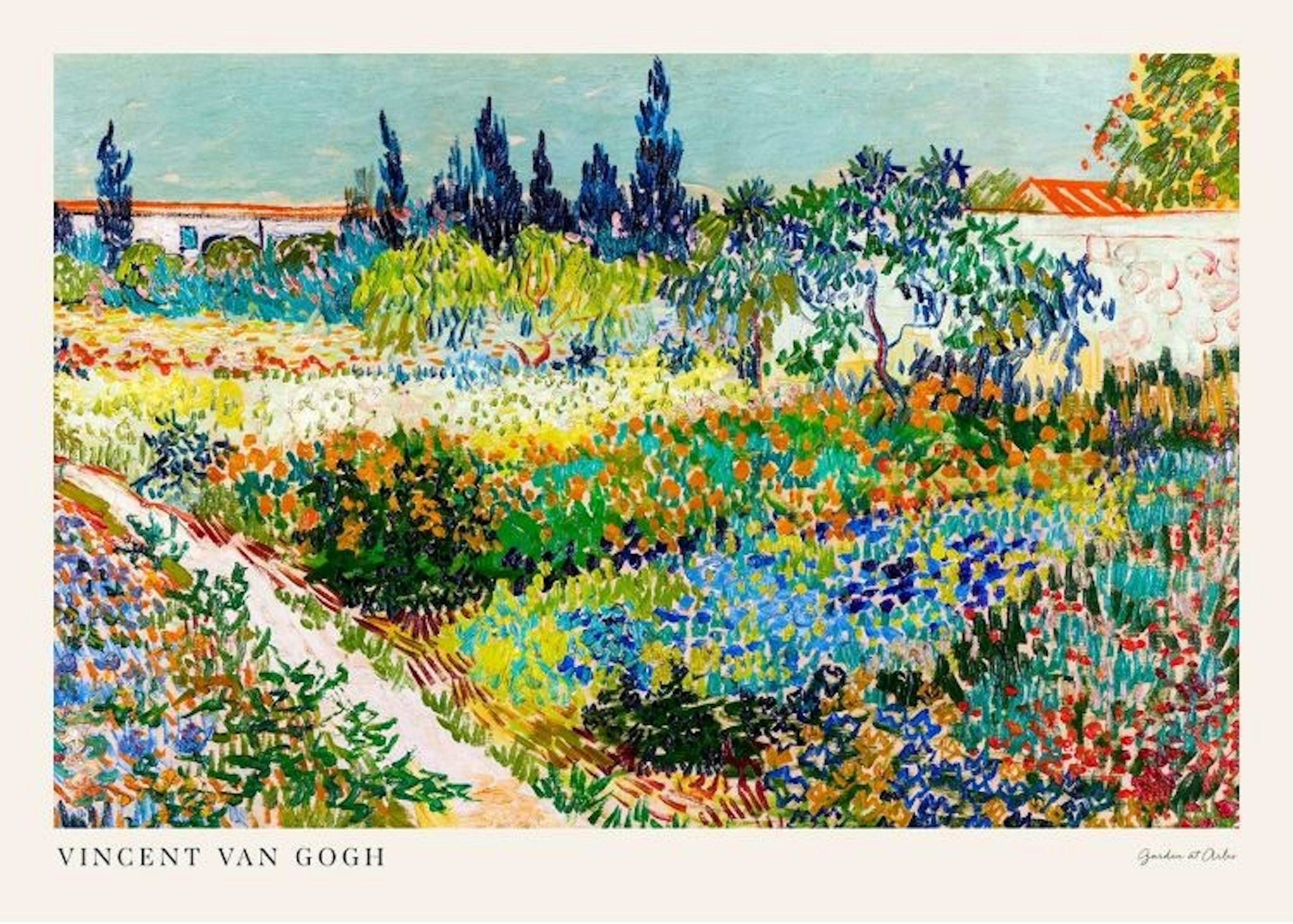 Van Gogh - Garden at Arles Landscape Plakat 0