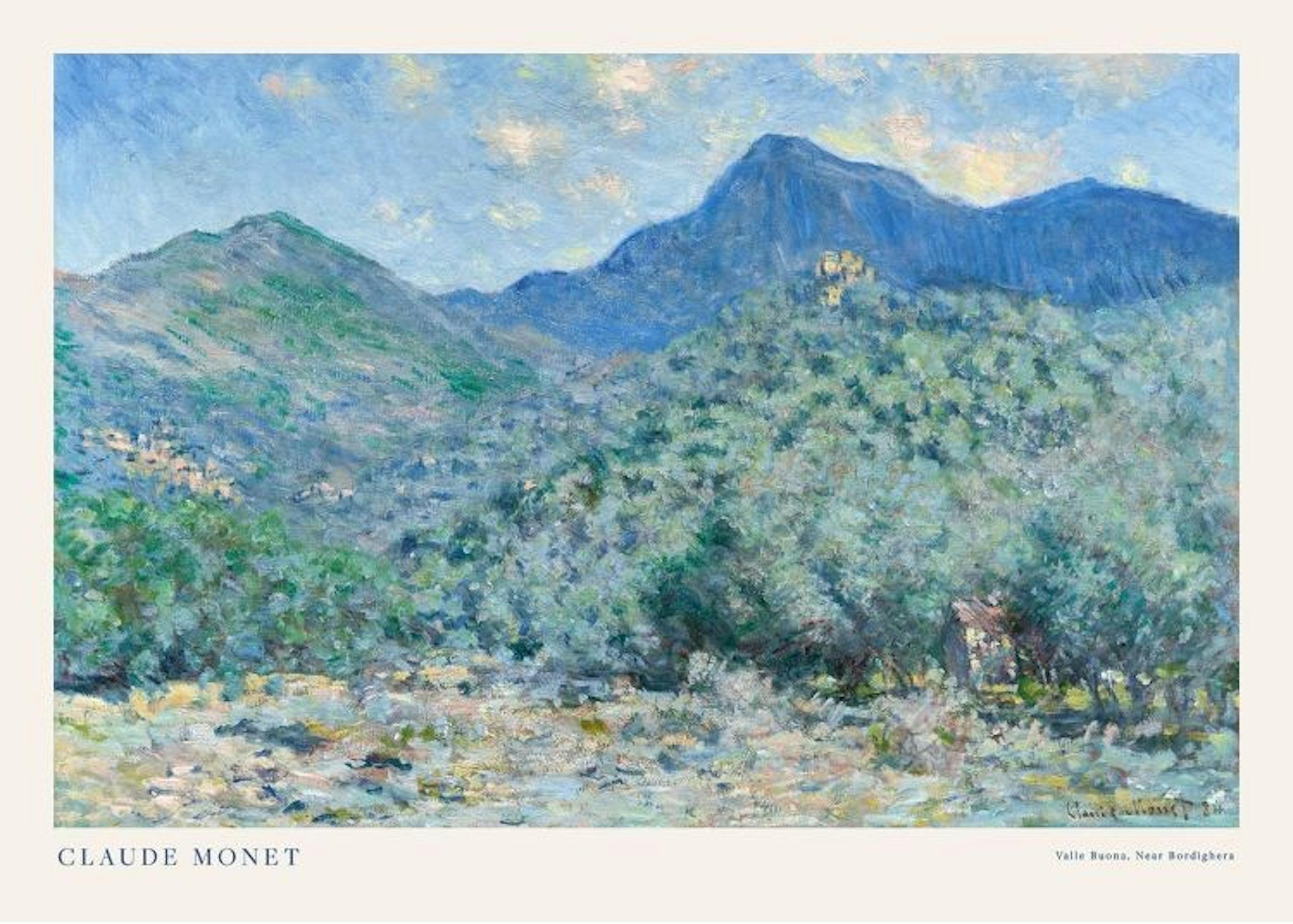 Monet - Valle Buona, Near Bordighera Landscape Juliste 0