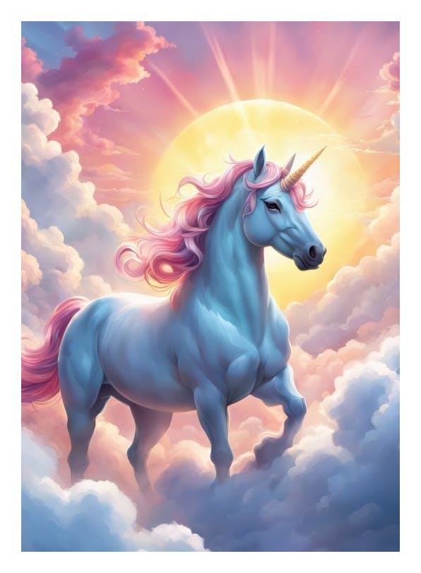 Shimmering Unicorn Poster (30x40 cm) - Poster