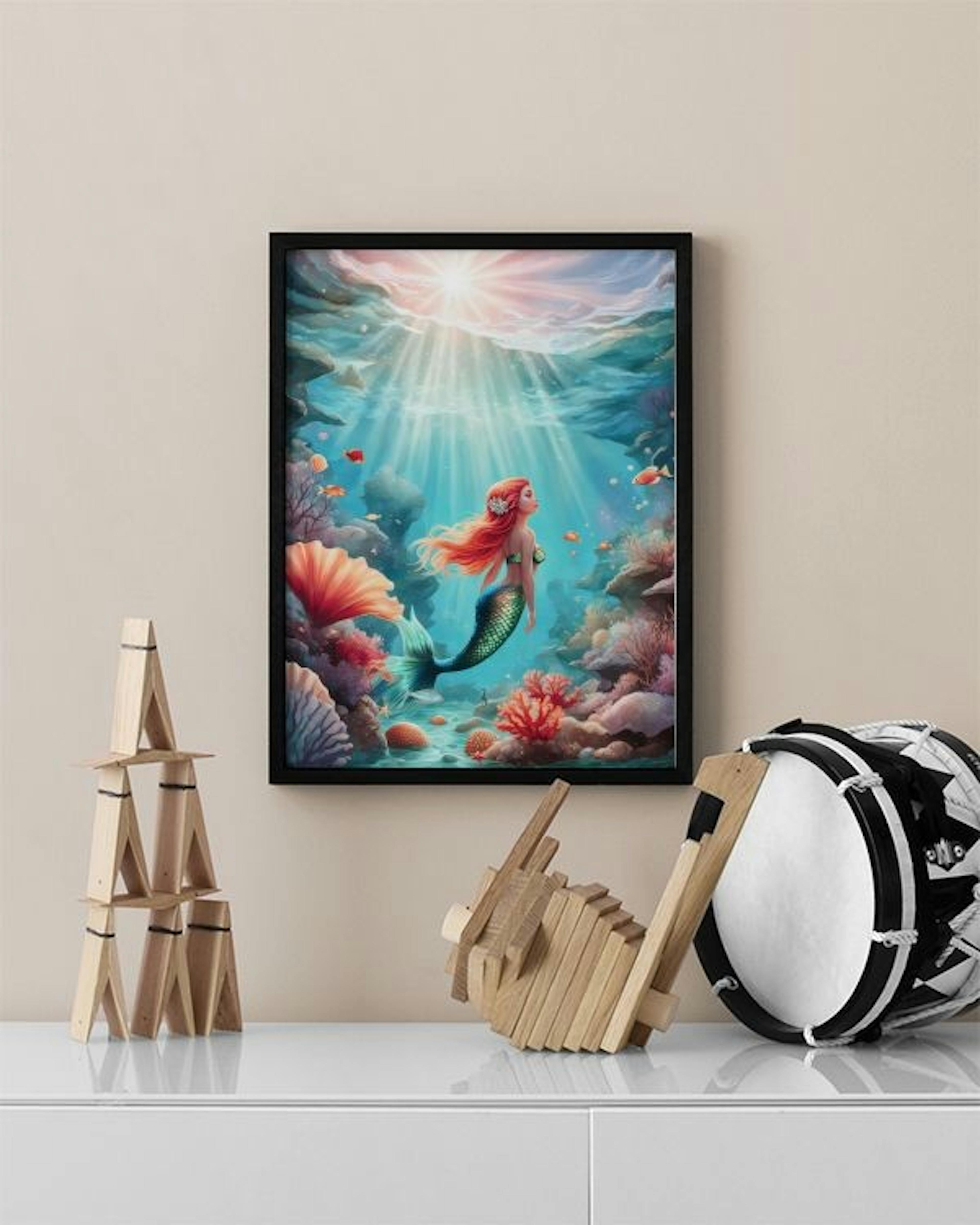 Mermaid in Sea Plakat