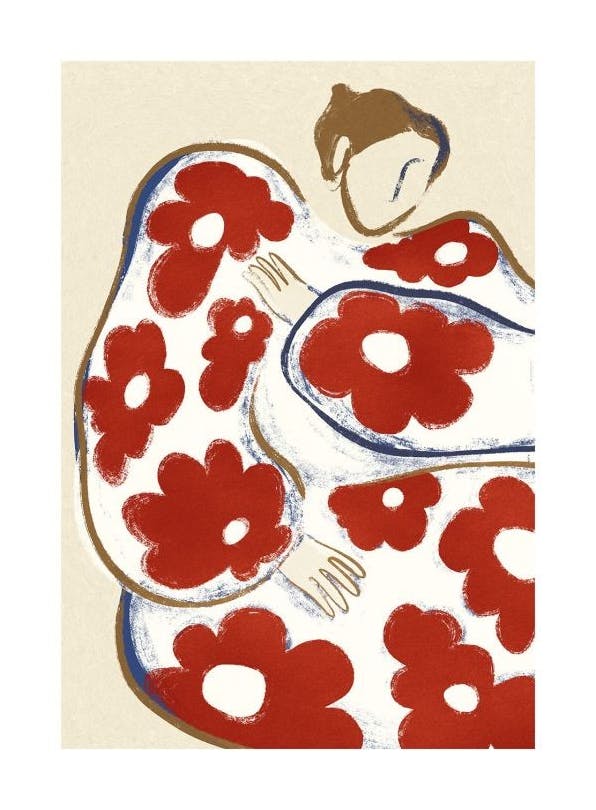 Rustic Flower Dress Plakat (70x100 cm)- Minimalizm