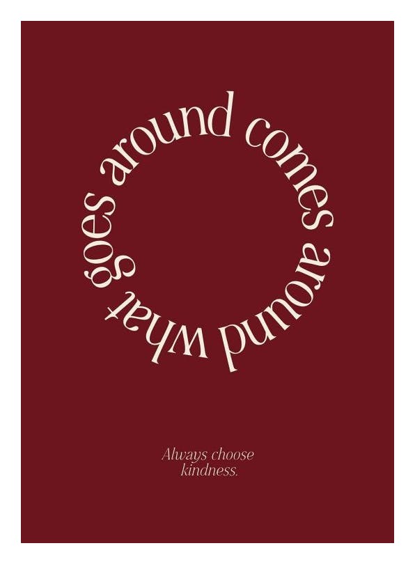 Always Choose Kindness Poster (50x70 cm) -  Typografie-Poster