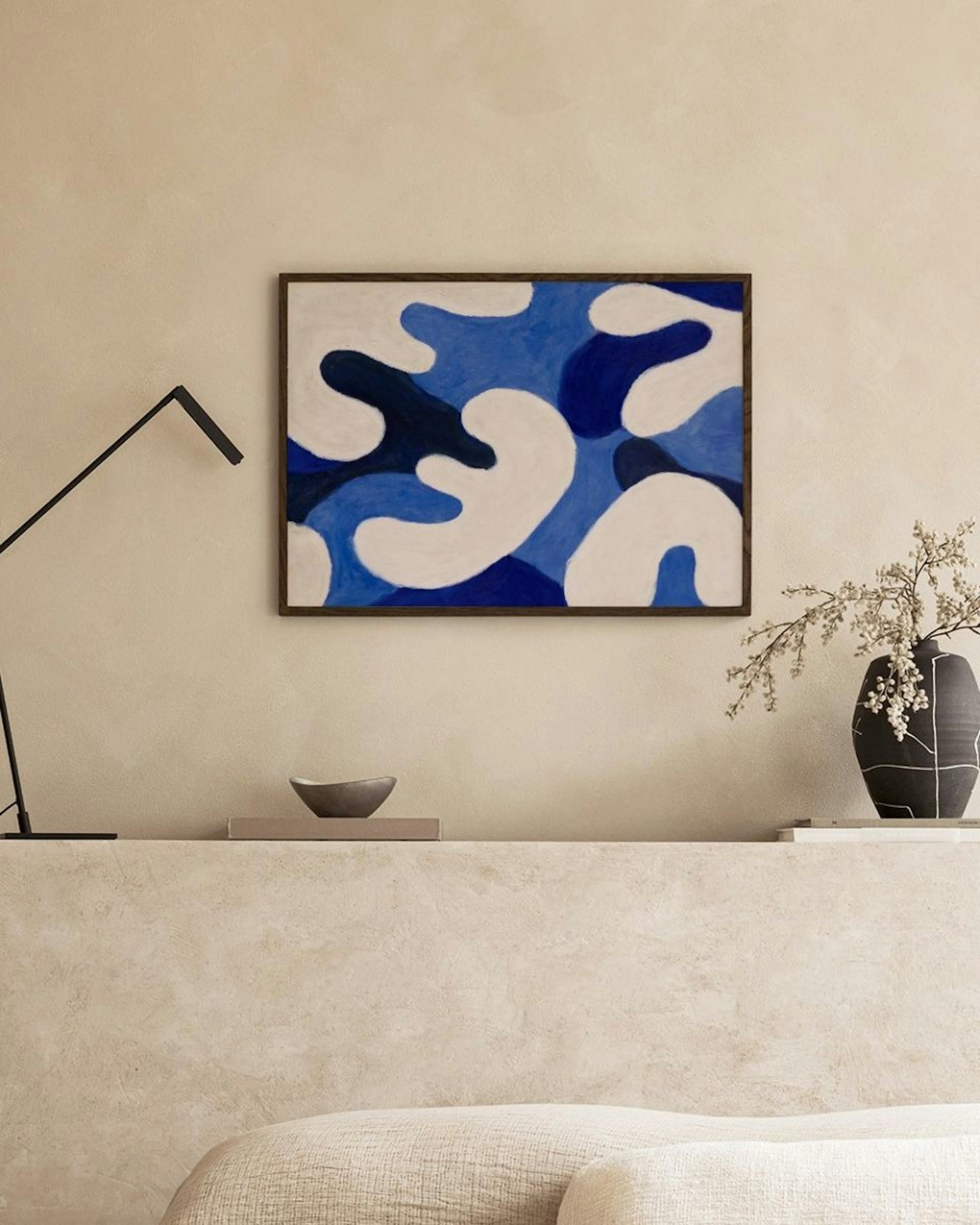 Blue Abstract Print