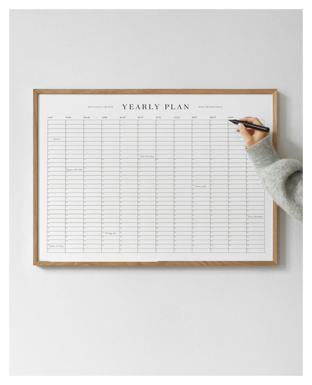 Väggkalender Yearly Planner Poster (50x70 cm)