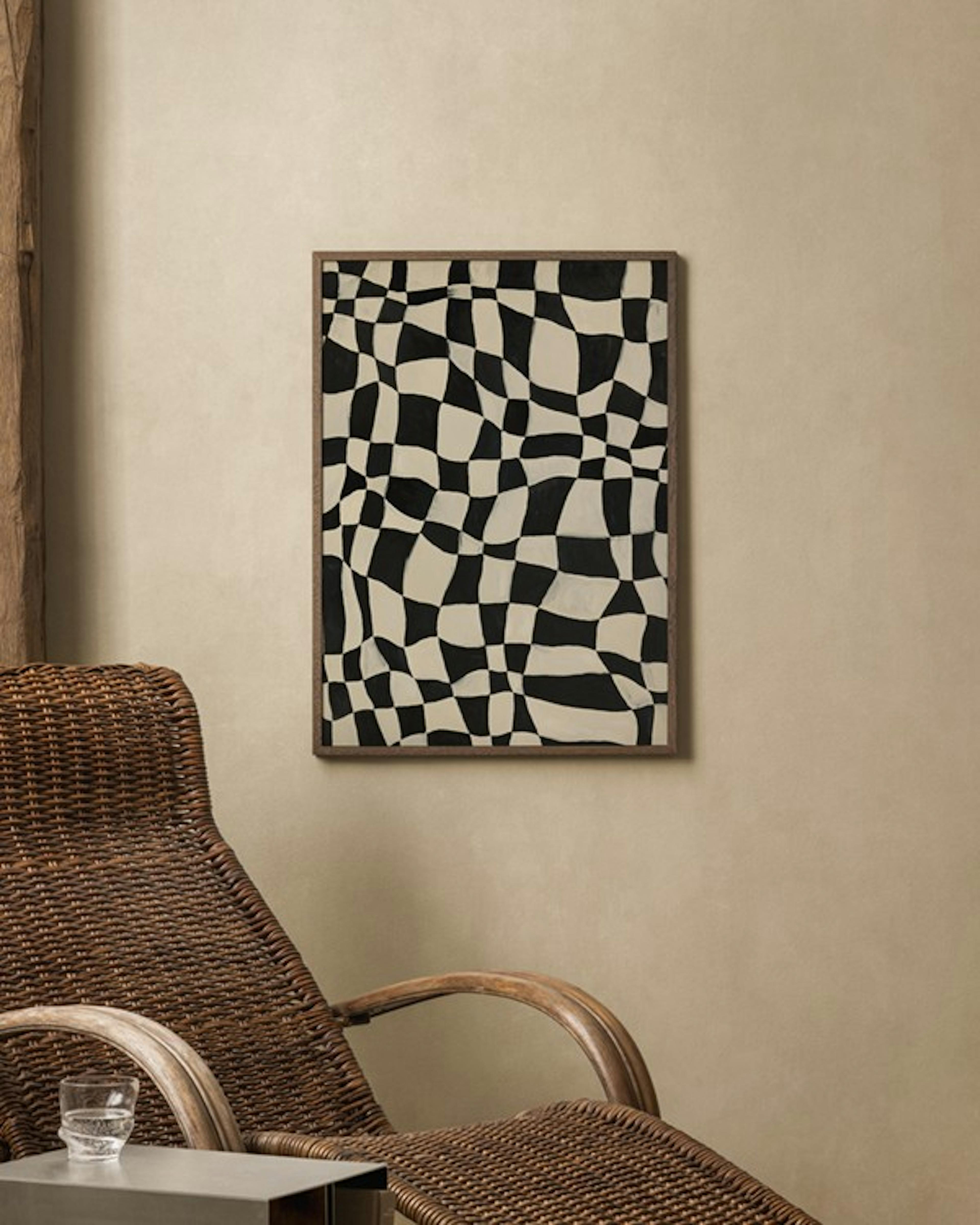 Checkers in Wonderland Poster