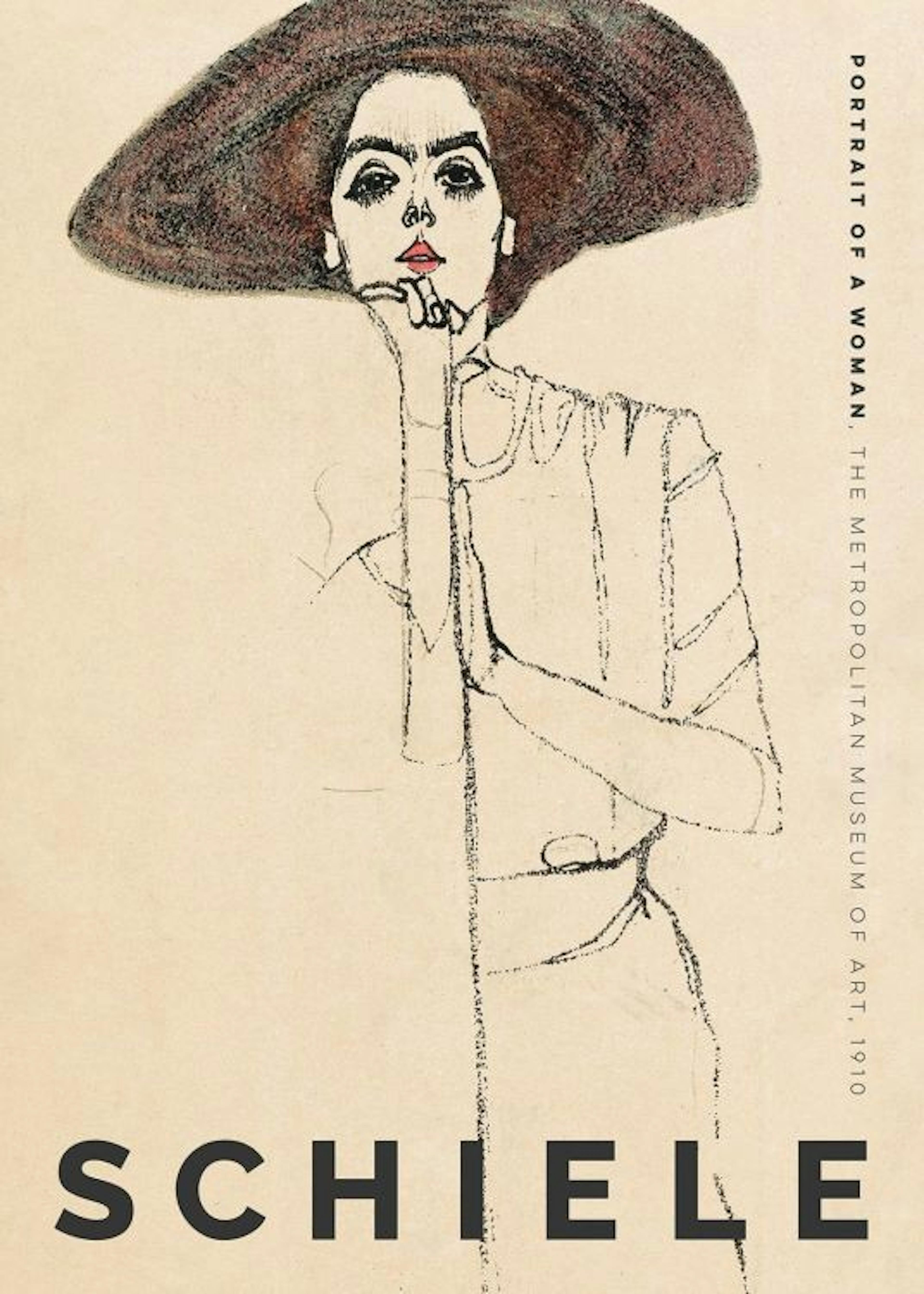 Egon Schiele - Portrait of a Woman Plakat