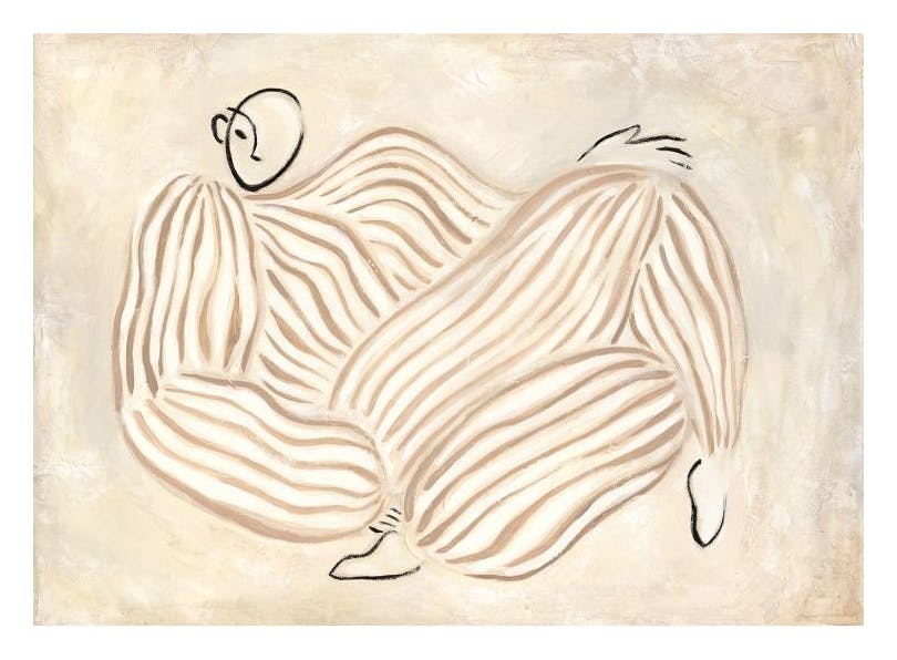 Figure in Beige Poster (50x70 cm)- Illustrazioni e poster illustrati