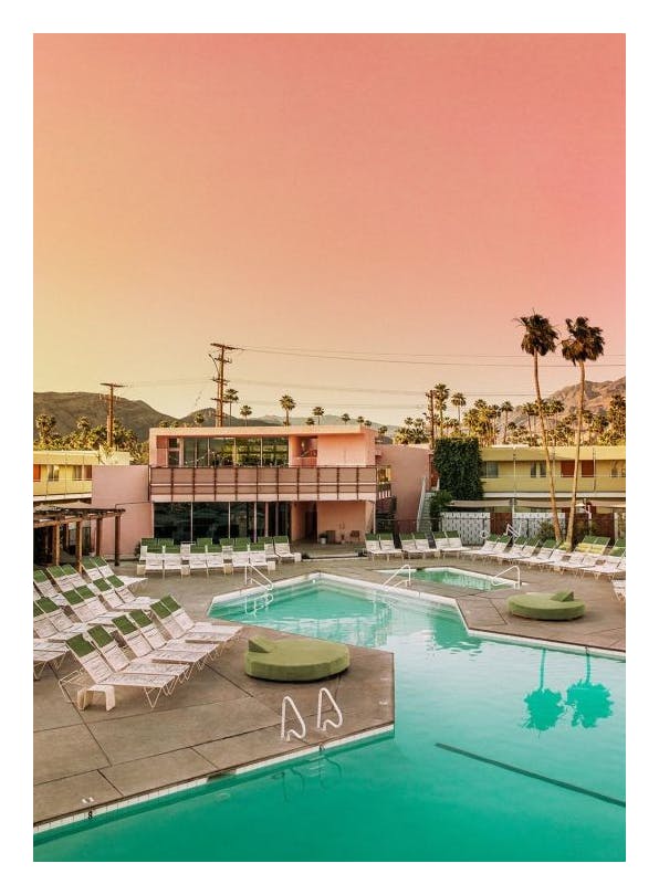 Pink Sky Resort Poster (50x70 cm)