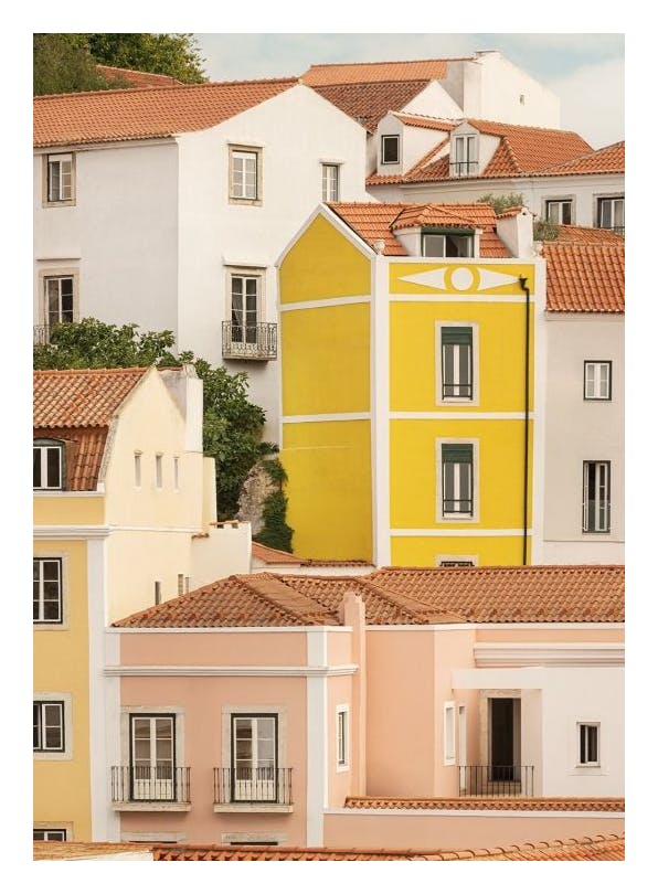 Pastel Facades Plagát (50x70 cm)