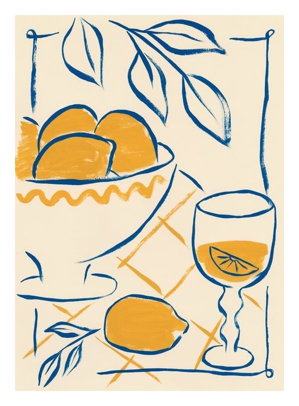 Prints - Refreshing Lemonade Print (30x40 cm) - Kitchen wall art