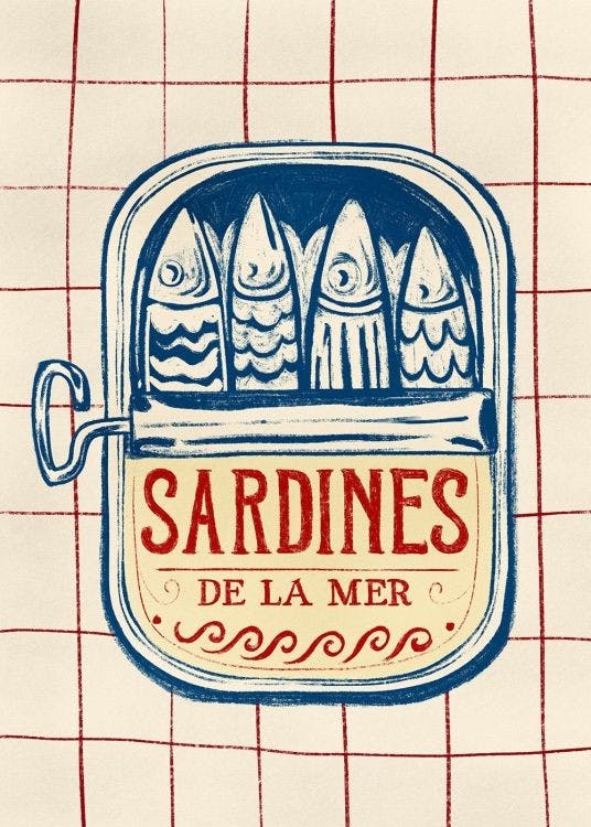 Sardines de la Mer Poster