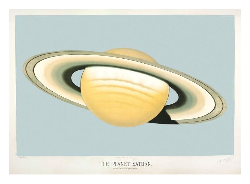 The Planet Saturn Print (30x40 cm)- Vintage posters