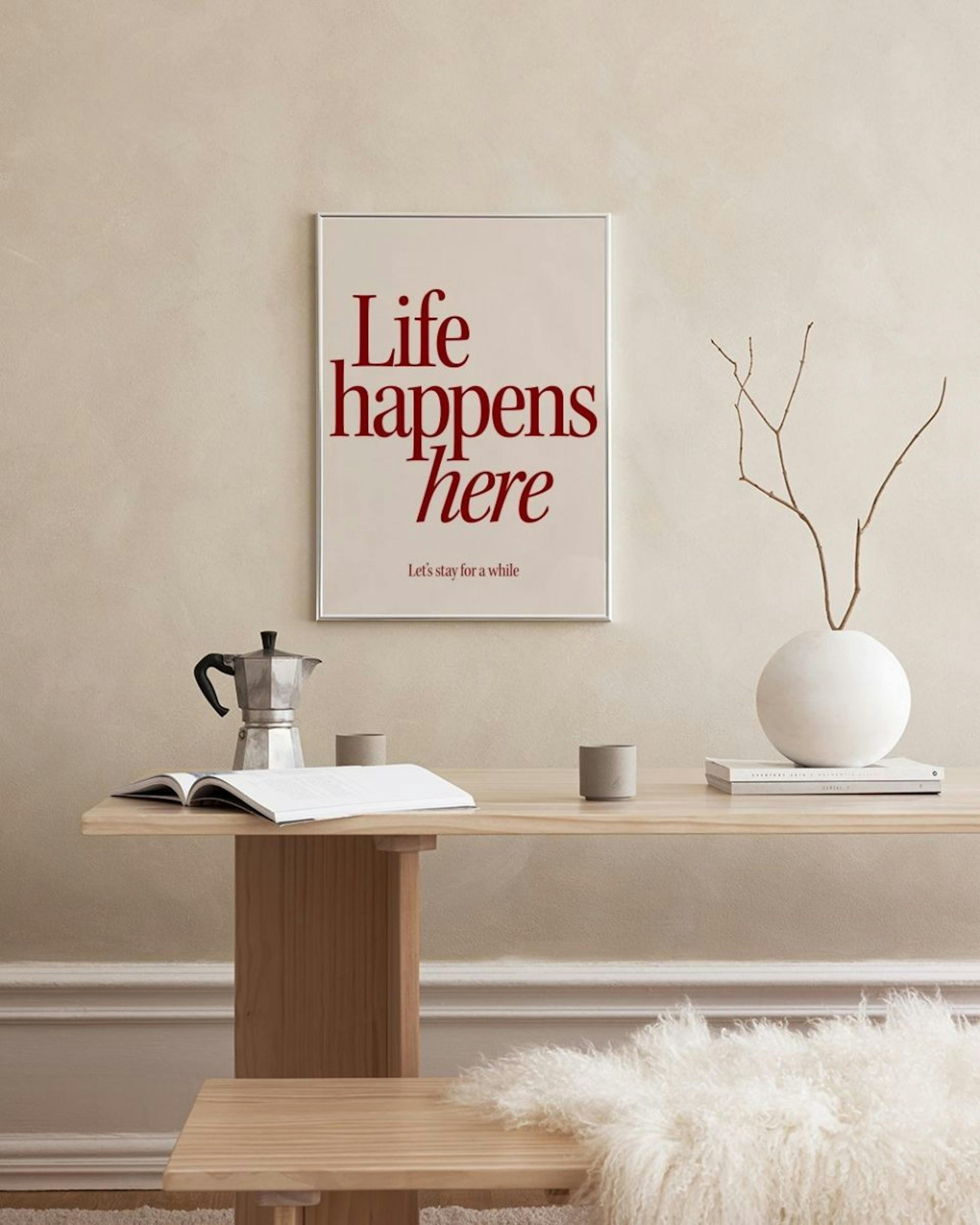 Life Happens Here Poster
