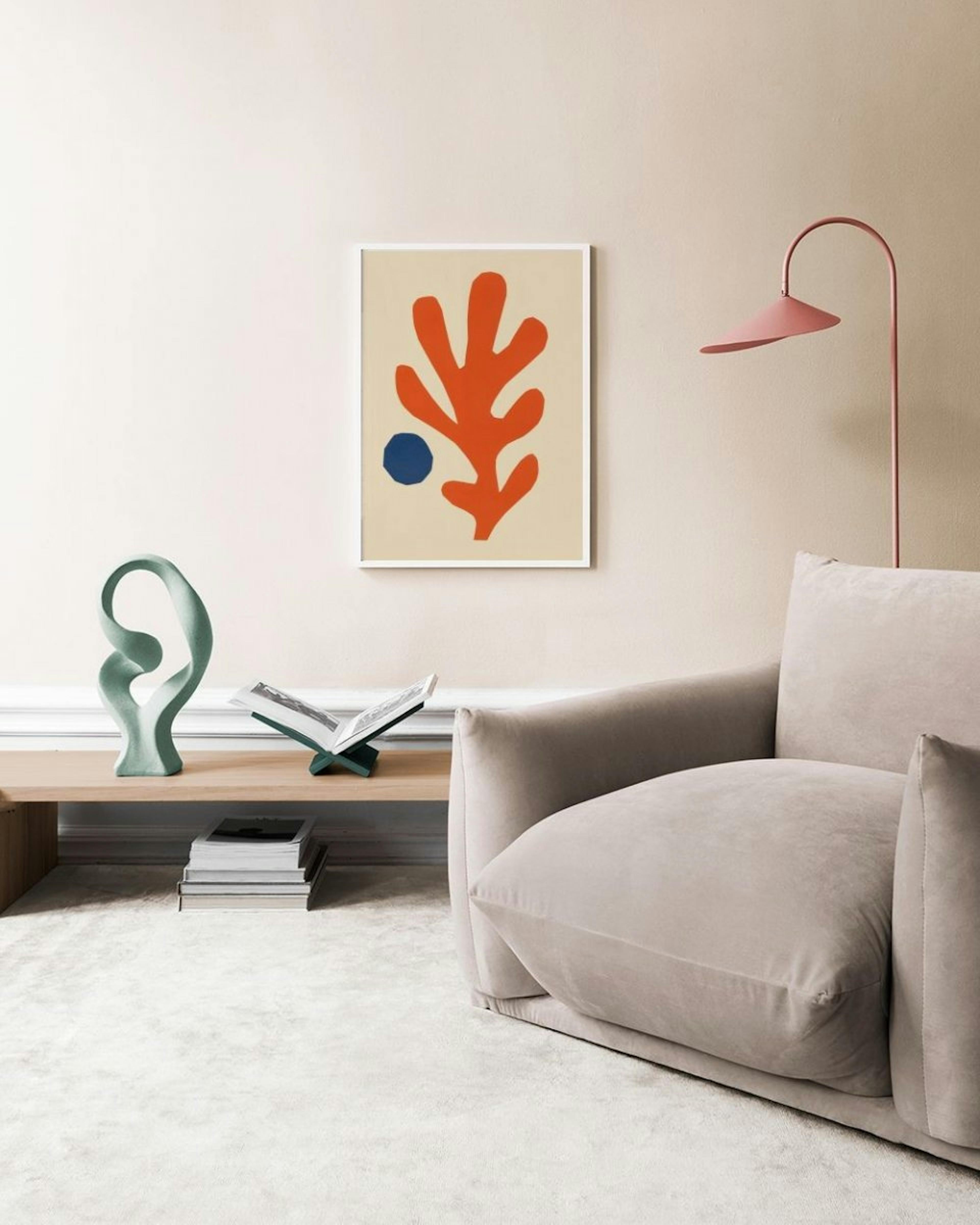 Cutout Coral Poster