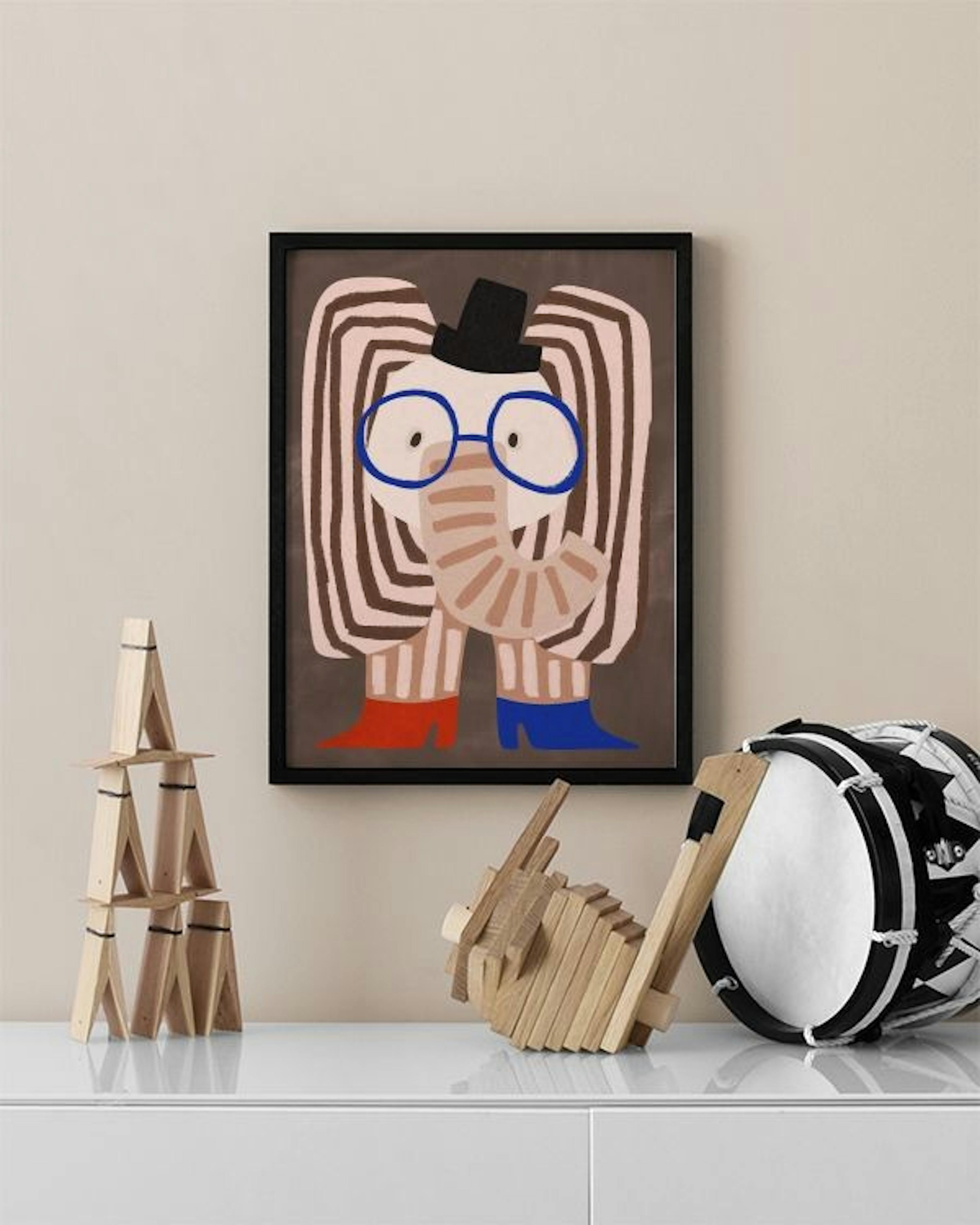 Dapper Elephant Affiche