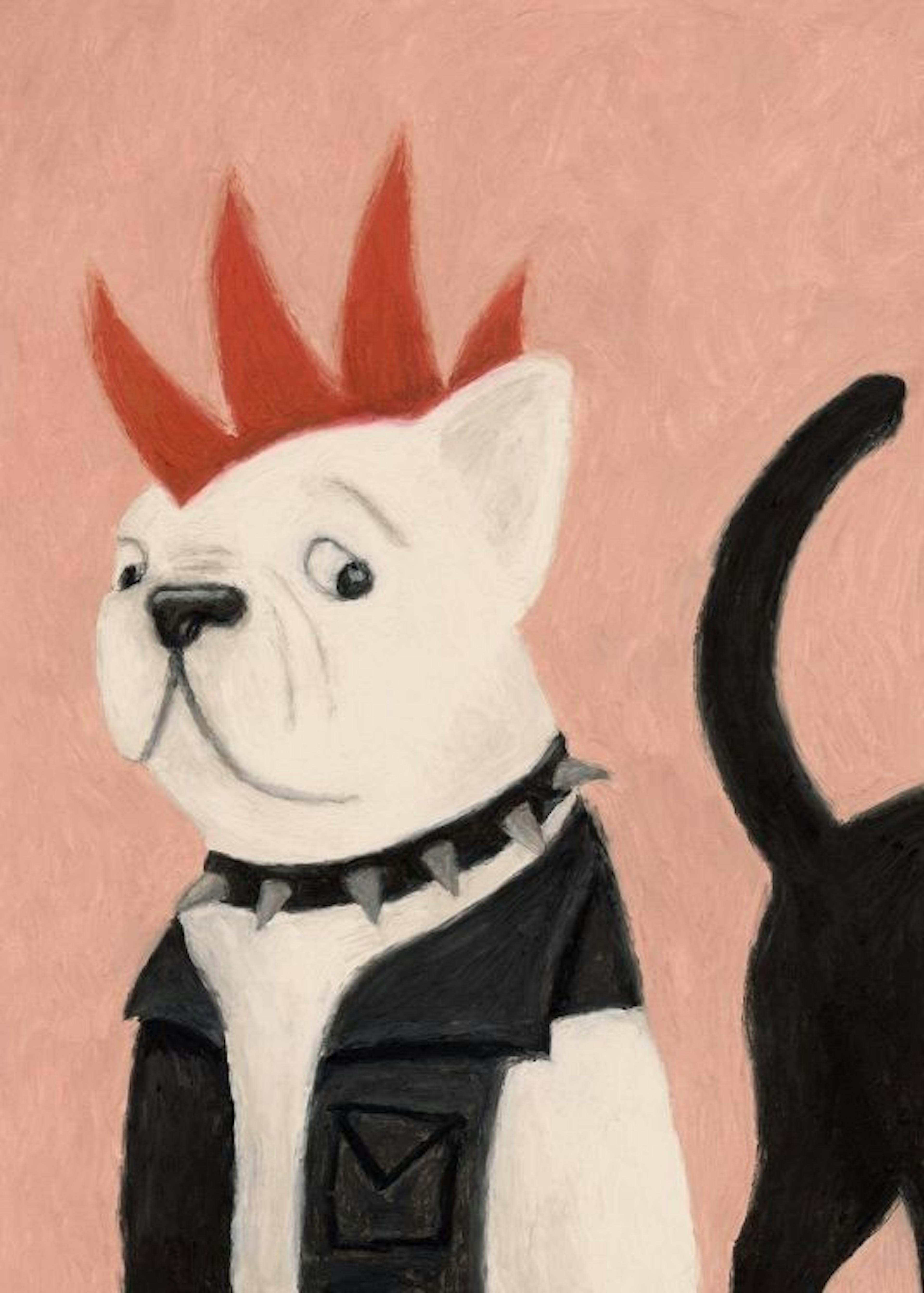 Frenchie Punk Poster