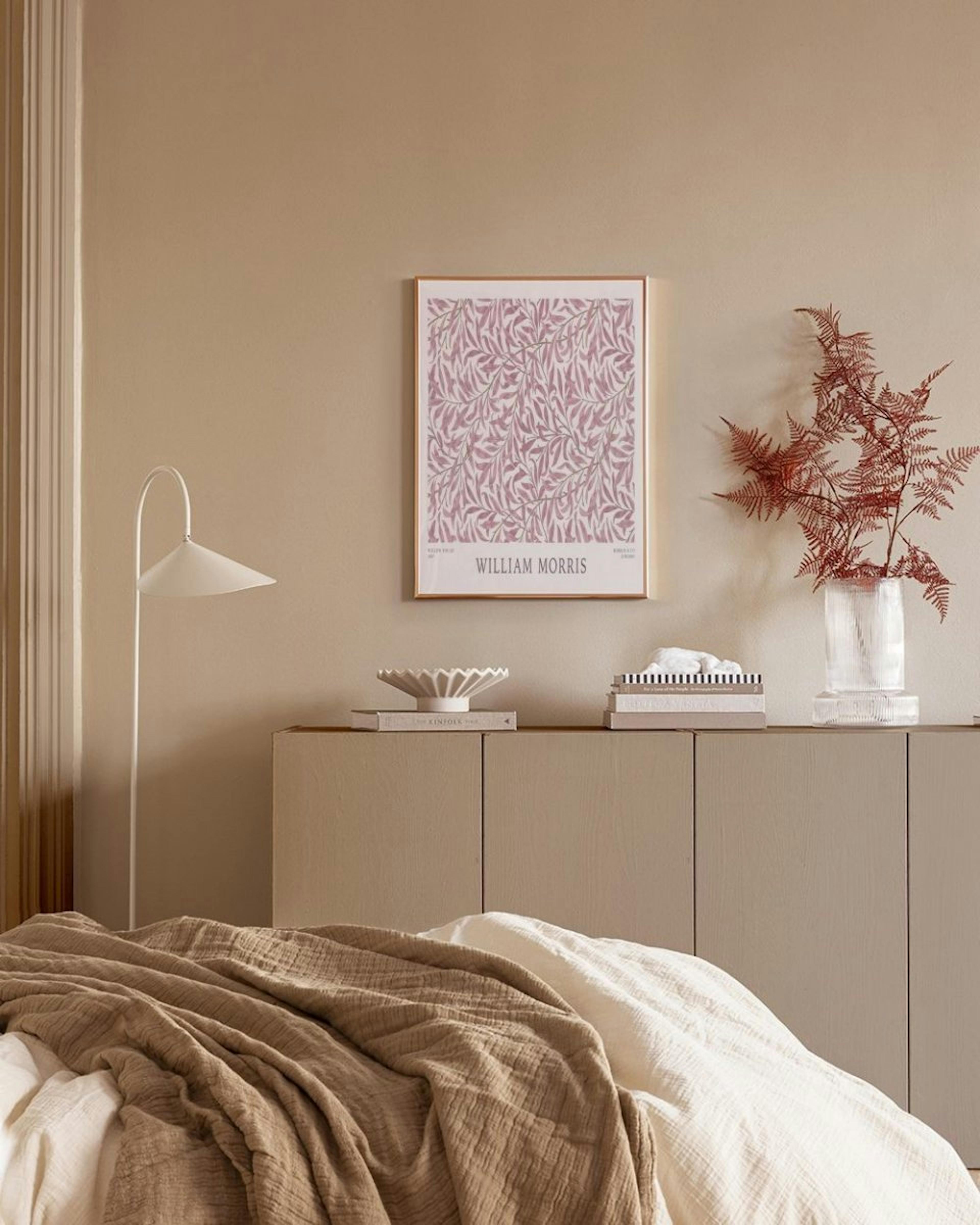 William Morris - Willow Bough Pink Landscape Poster