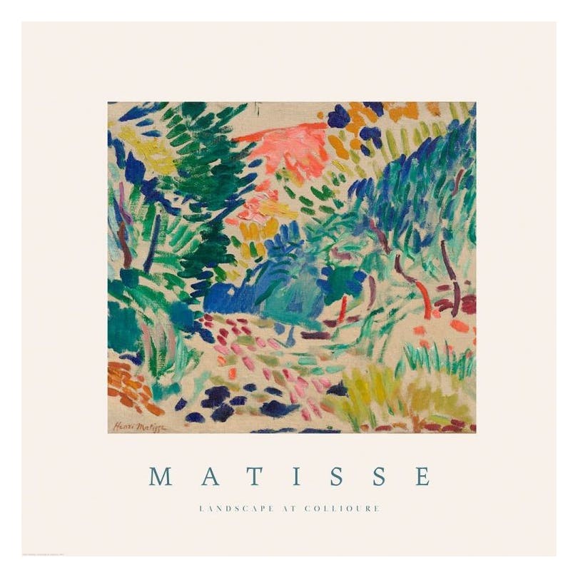 Matisse - Landscape at Collioure Print (50x50 cm)