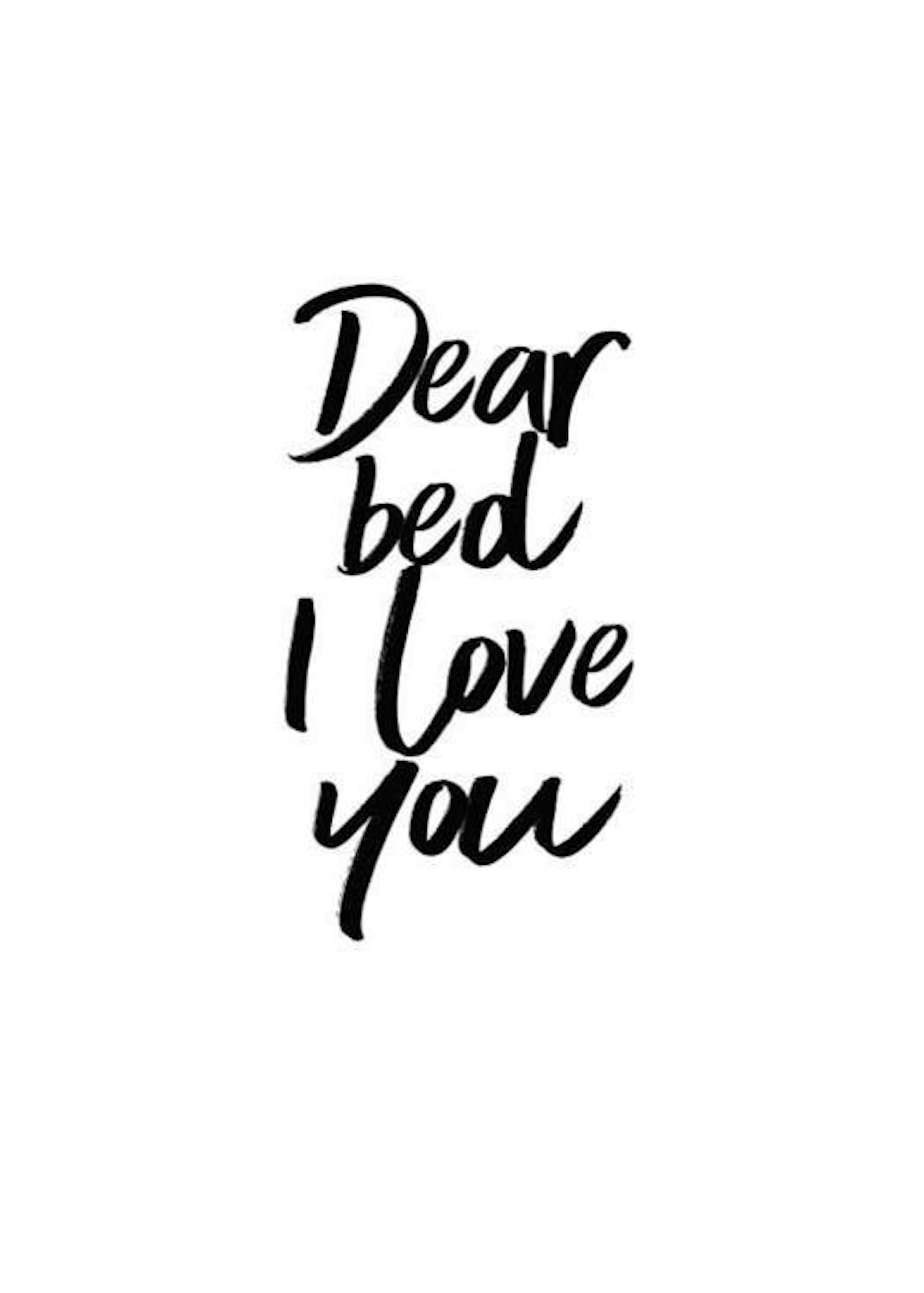 Dear Bed Juliste 0