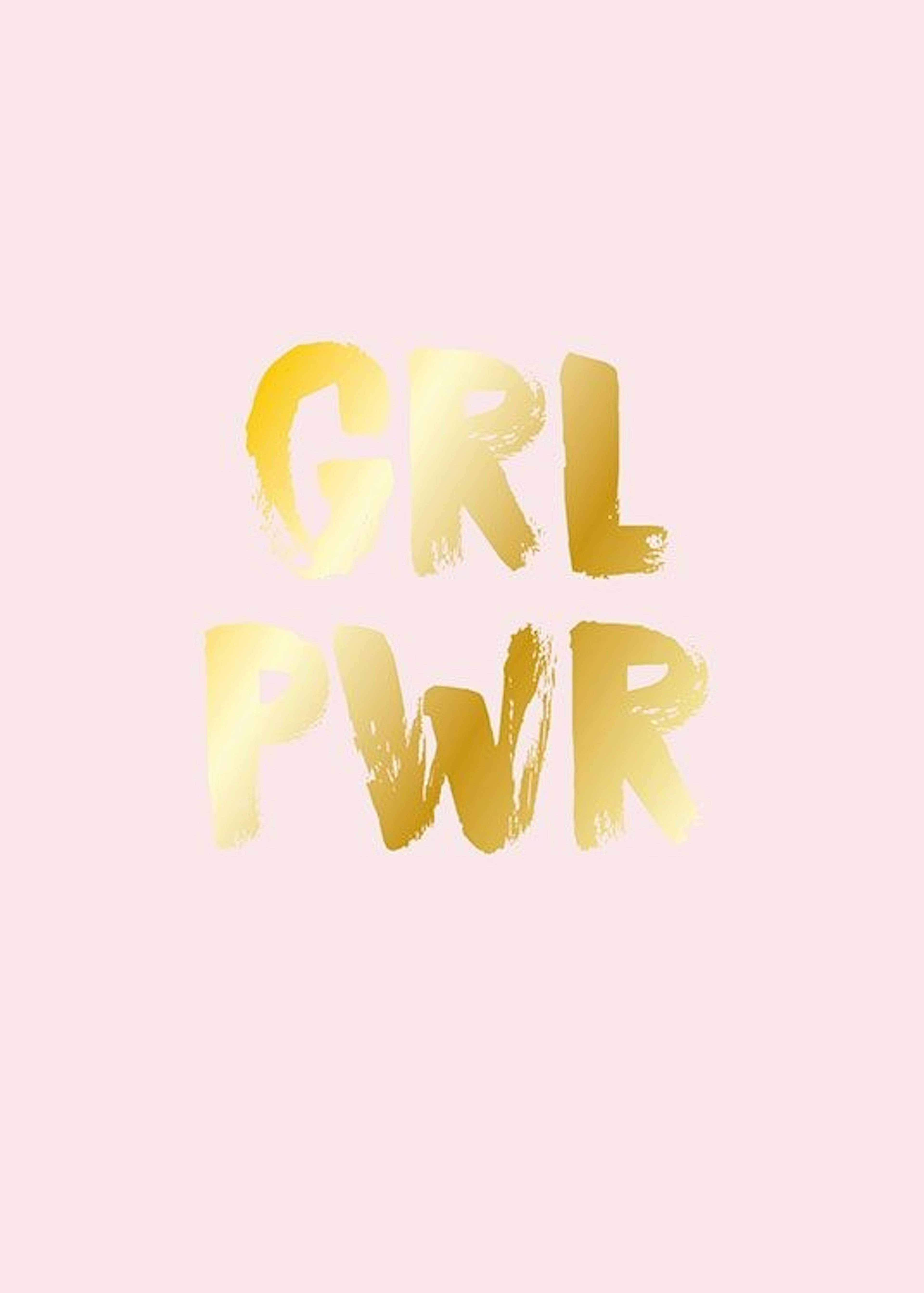 Girl Power Gold Print 0